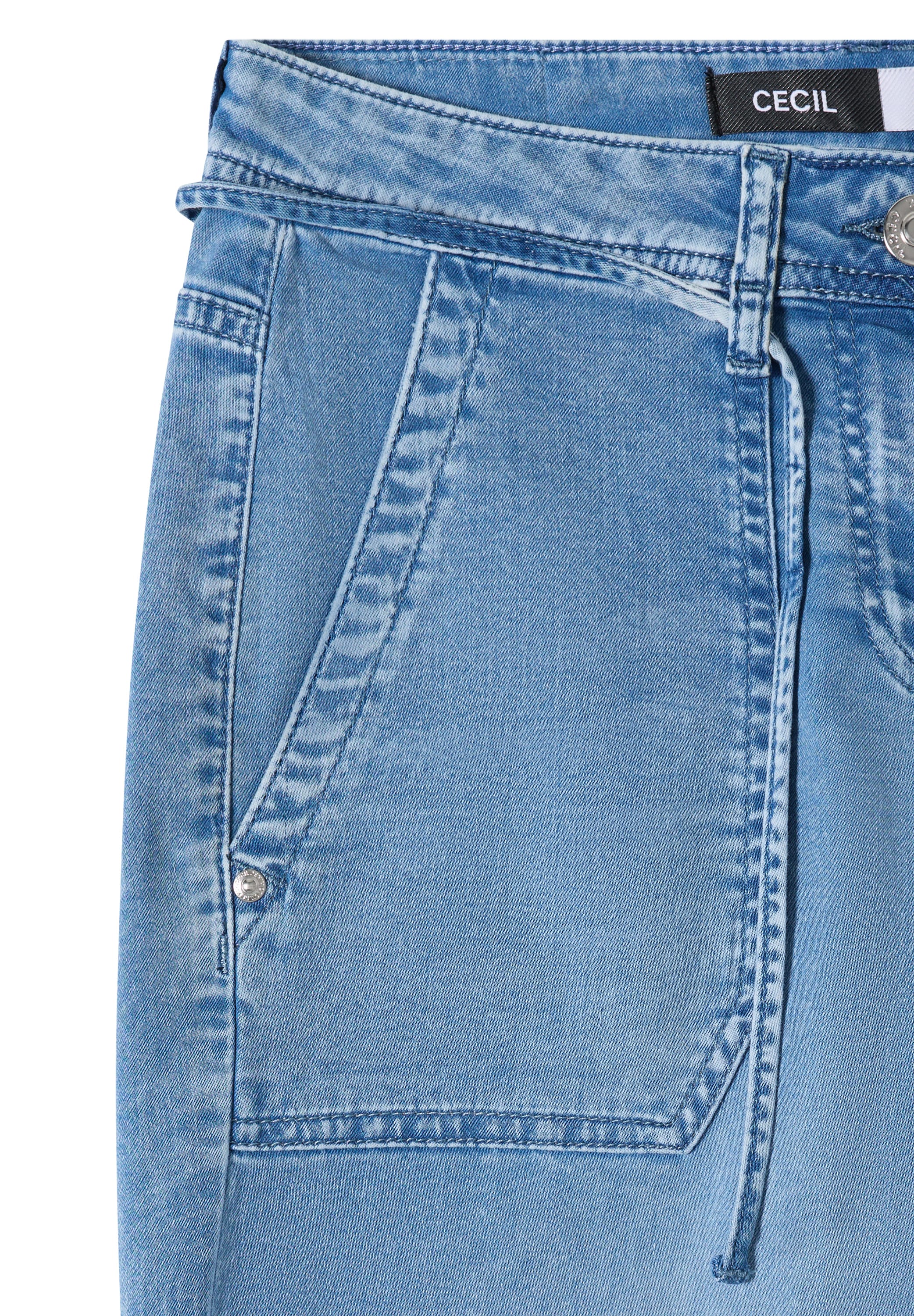 Cecil Weite Jeans ausgestellter Saum, authentische Waschung