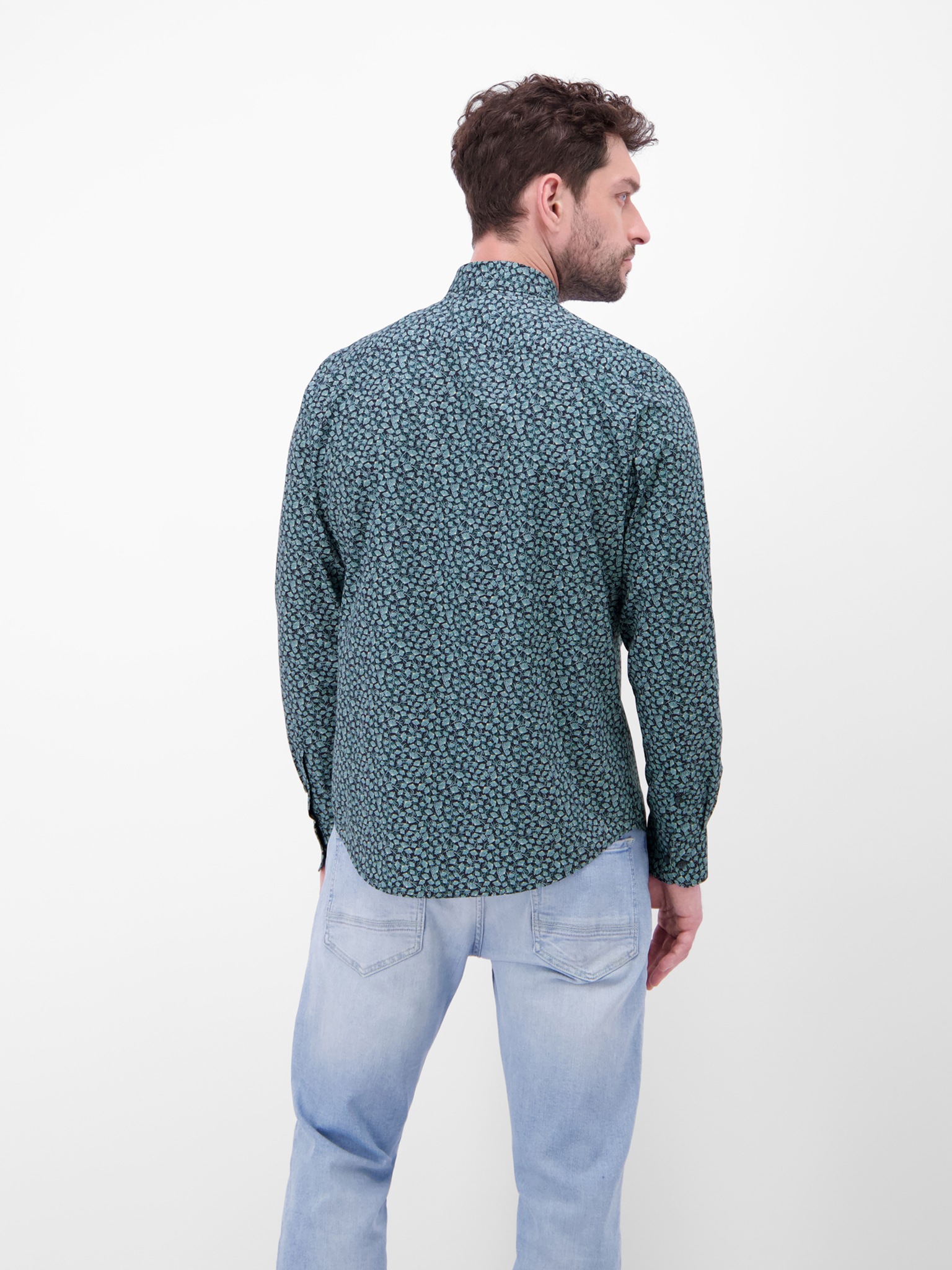 LERROS Langarmhemd mit Allover-Minimal-Print günstig online kaufen