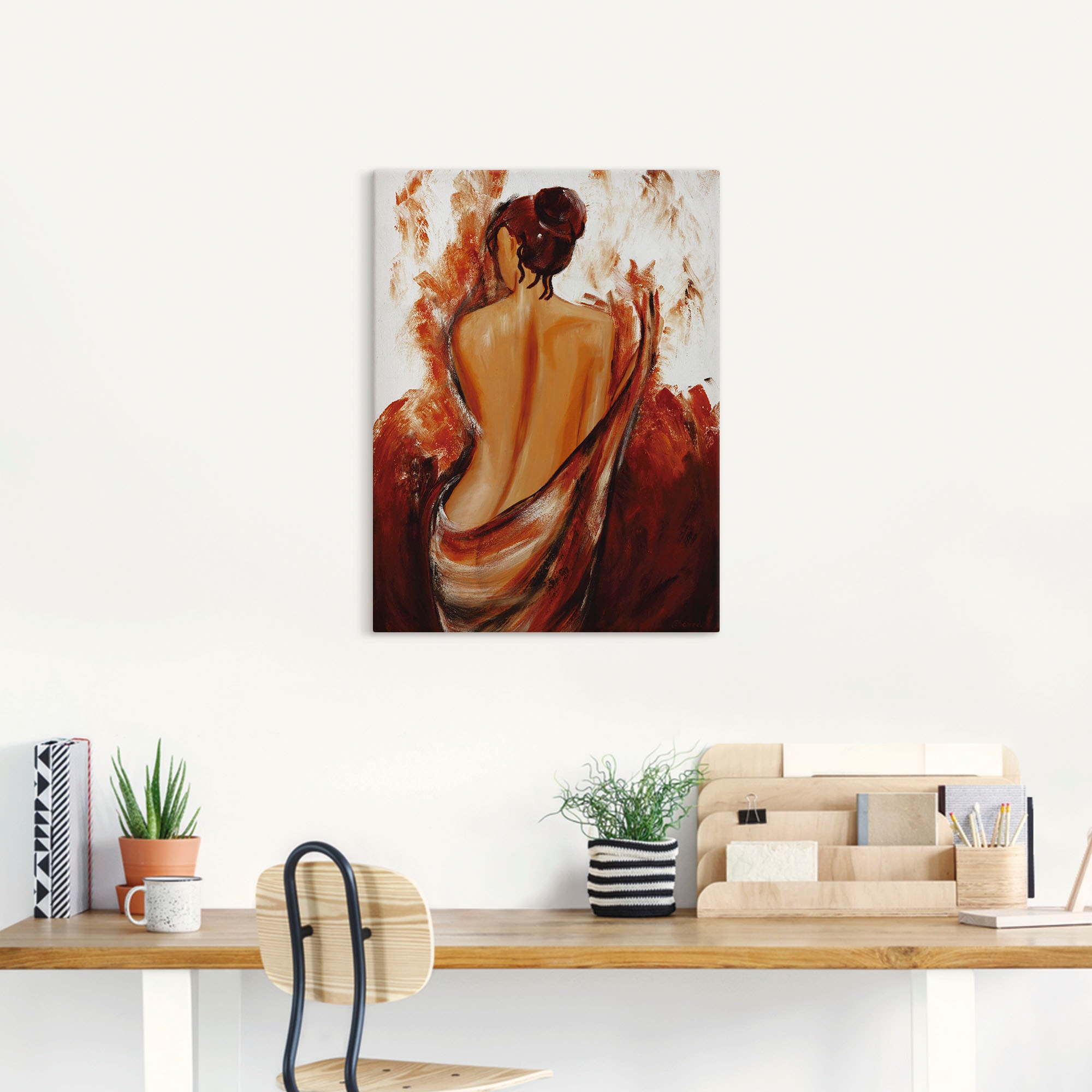 Artland Wandbild »Frau in rot«, Frau, (1 St.), als Leinwandbild, Poster, Wandaufkleber in verschied. Größen