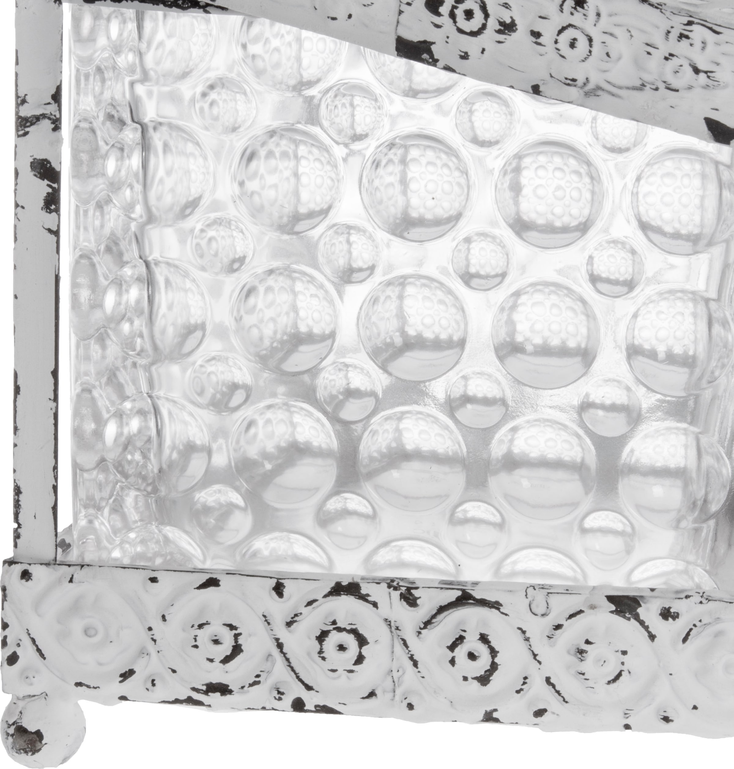 Myflair Möbel & Accessoires Aufbewahrungsbox »Leyla, weiß«, aus Metall & Glas, mit Deckel