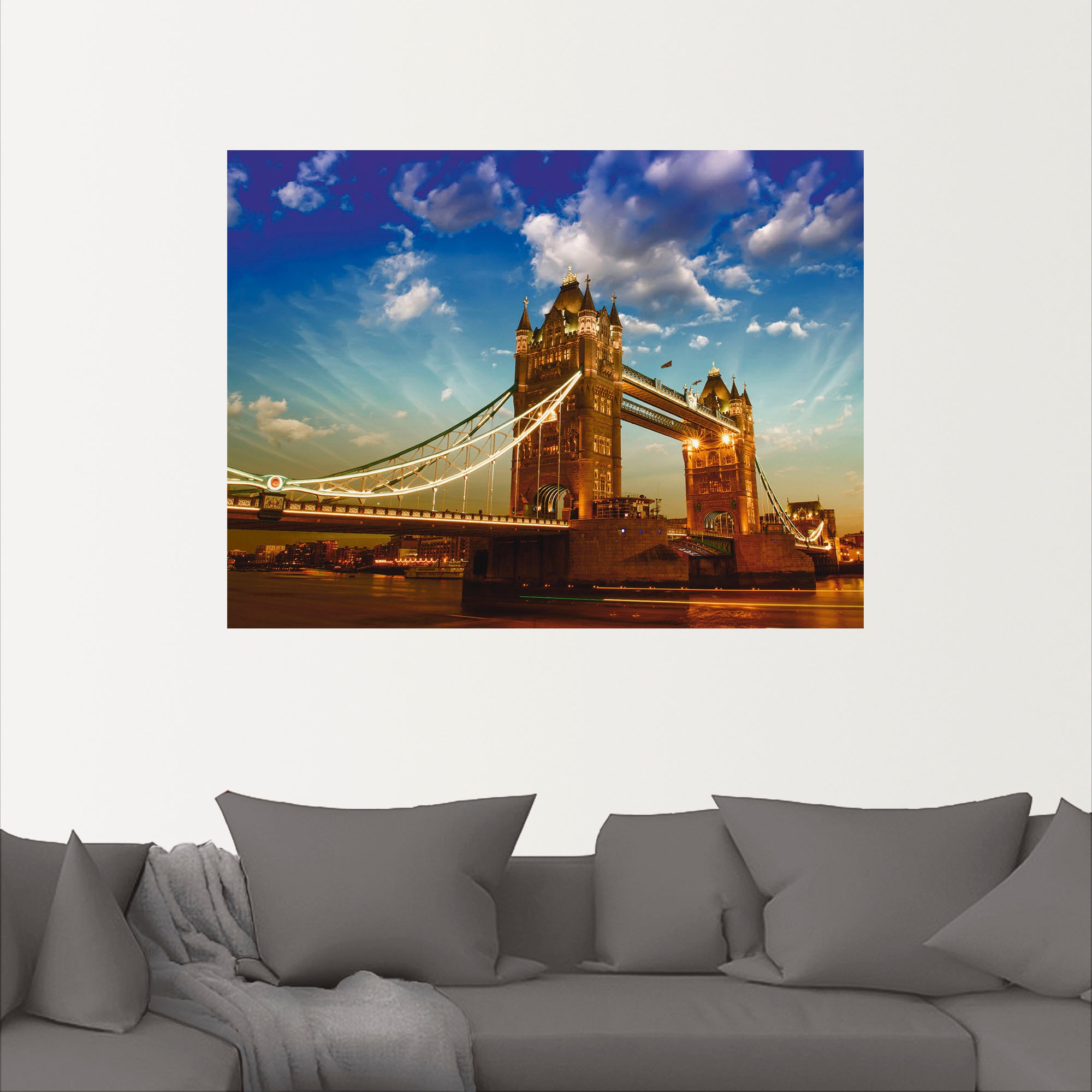 Artland Wandbild "Tower Bridge", Brücken, (1 St.), als Leinwandbild, Wandau günstig online kaufen