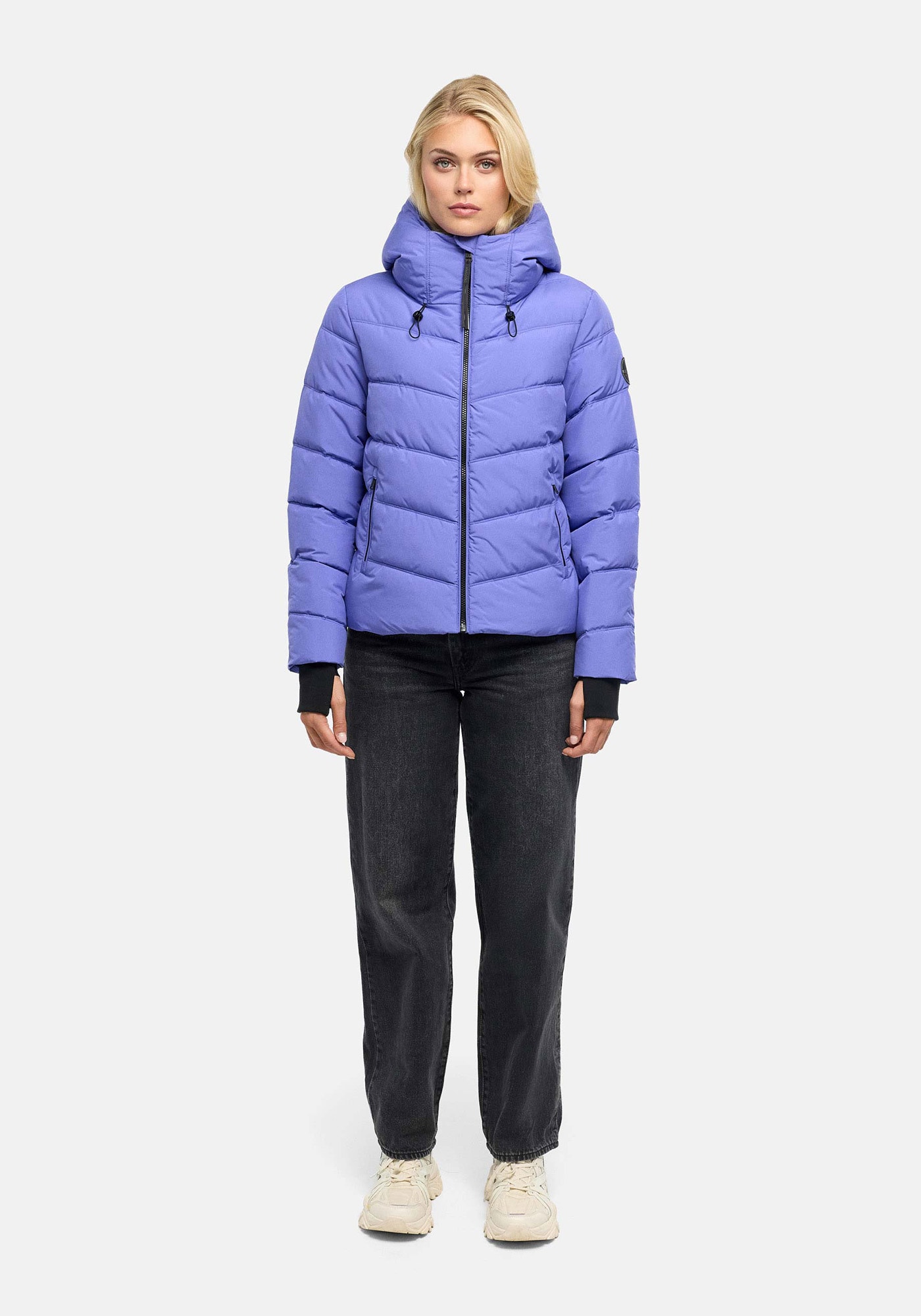 Marikoo Winterjacke "Yukanii" Kurze Winterjacke mit langen Bündchen und Daumenloch