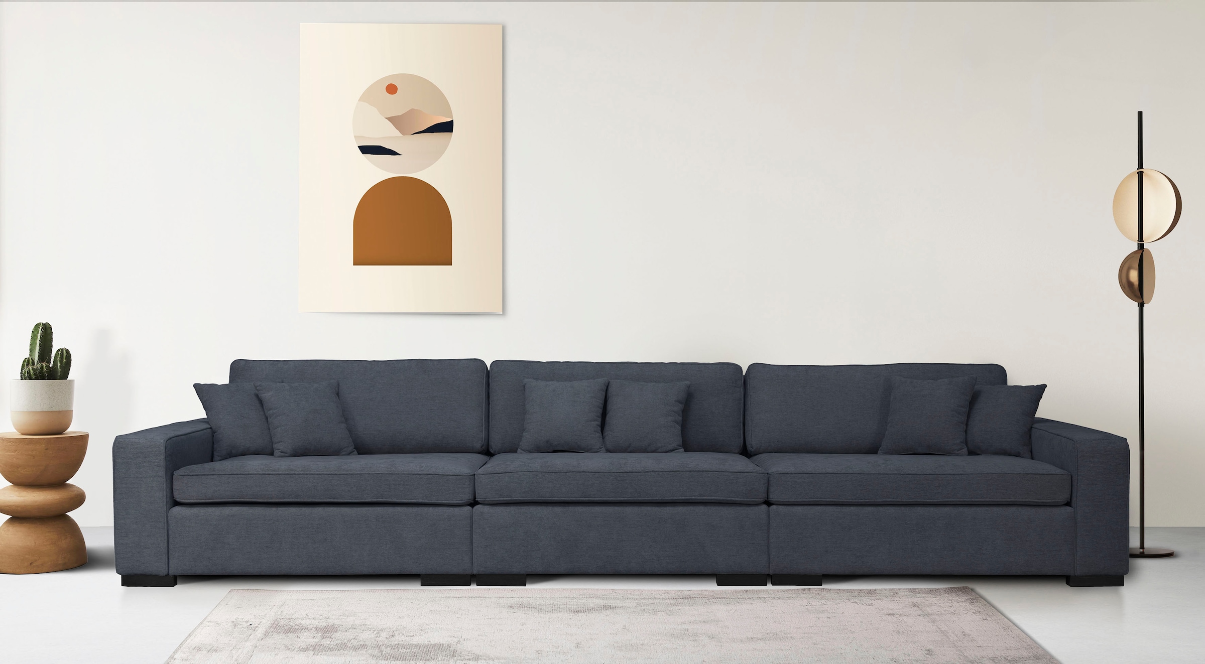Home affaire 3-Sitzer "Skara XXL", Lounge-Sofa XXL mit Federkern-Polsterung günstig online kaufen