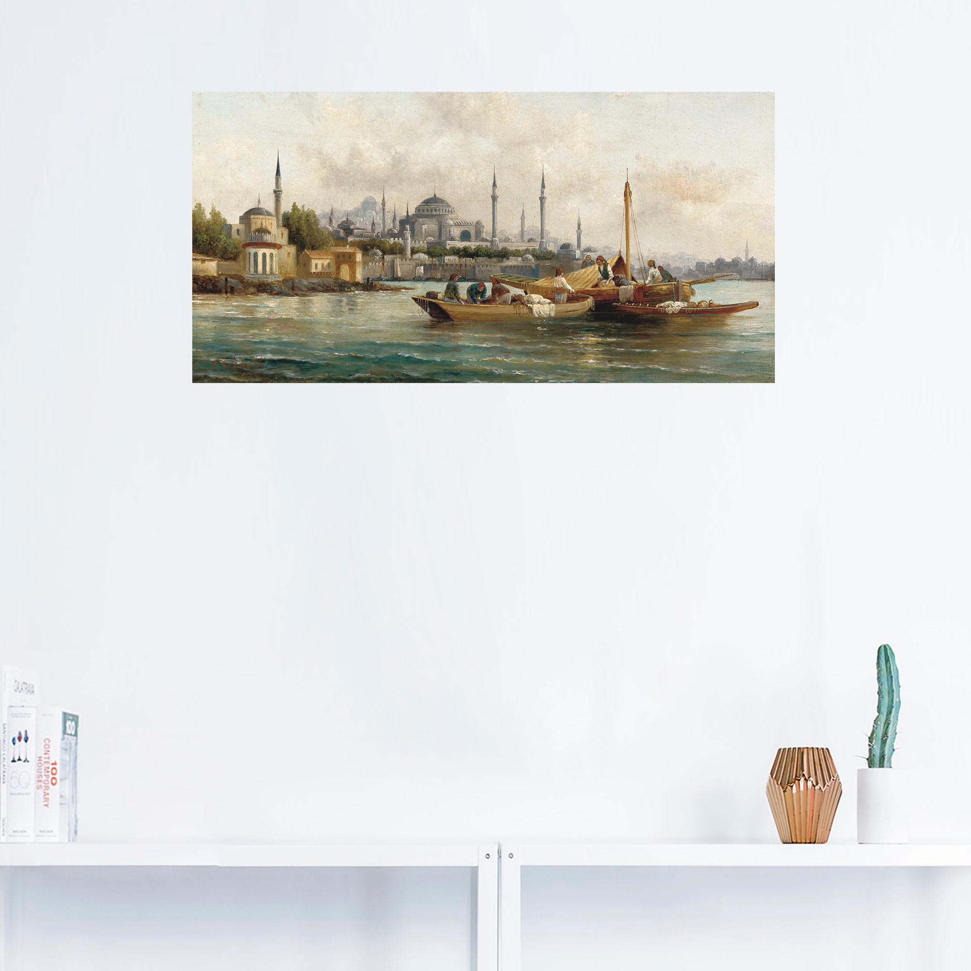 Artland Wandbild »Handelsschiffe vor Hagia Sophia«, Boote & Schiffe, (1 St.), als Leinwandbild, Poster, Wandaufkleber in verschied. Größen