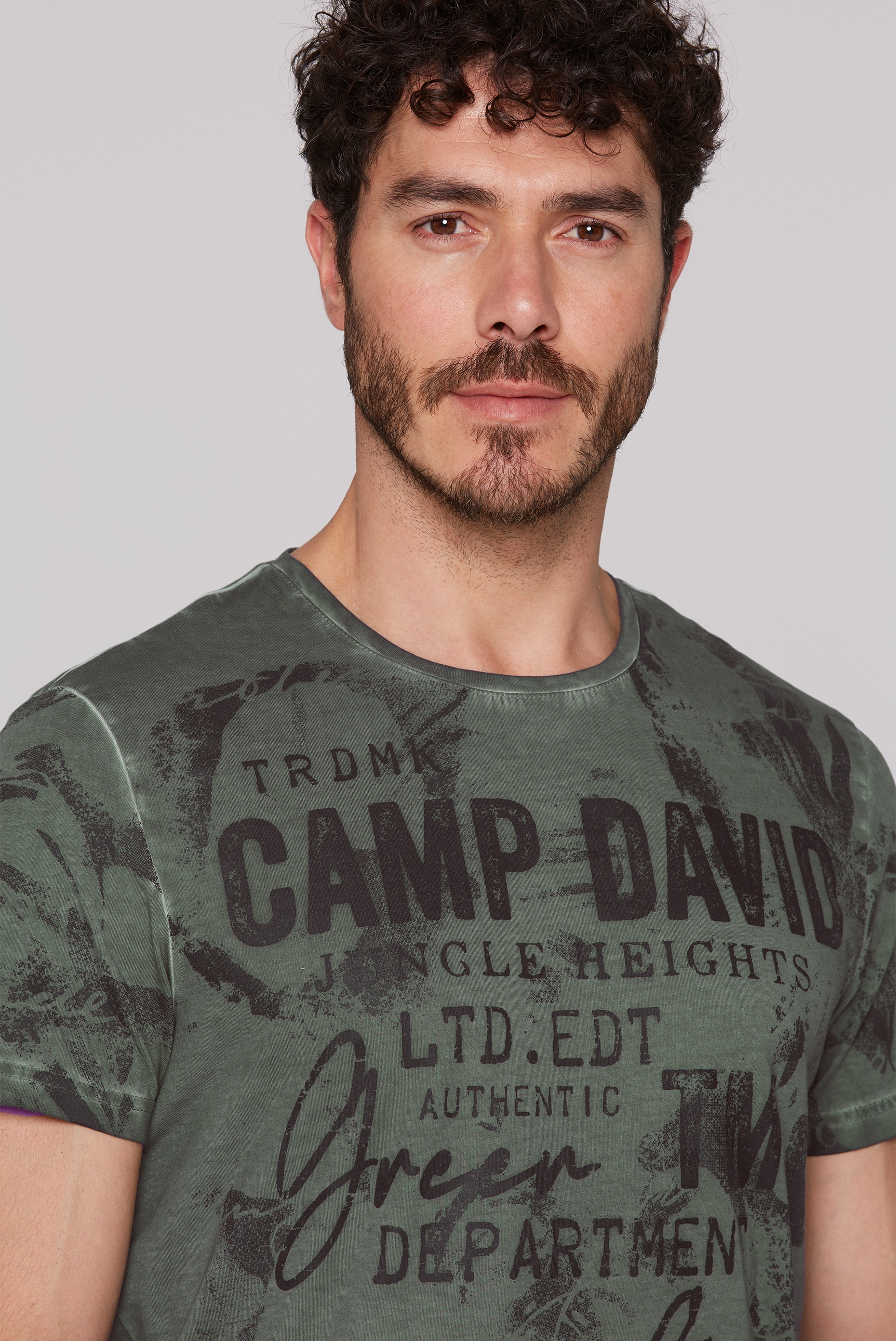 CAMP DAVID Rundhalsshirt, mit All Over-Print