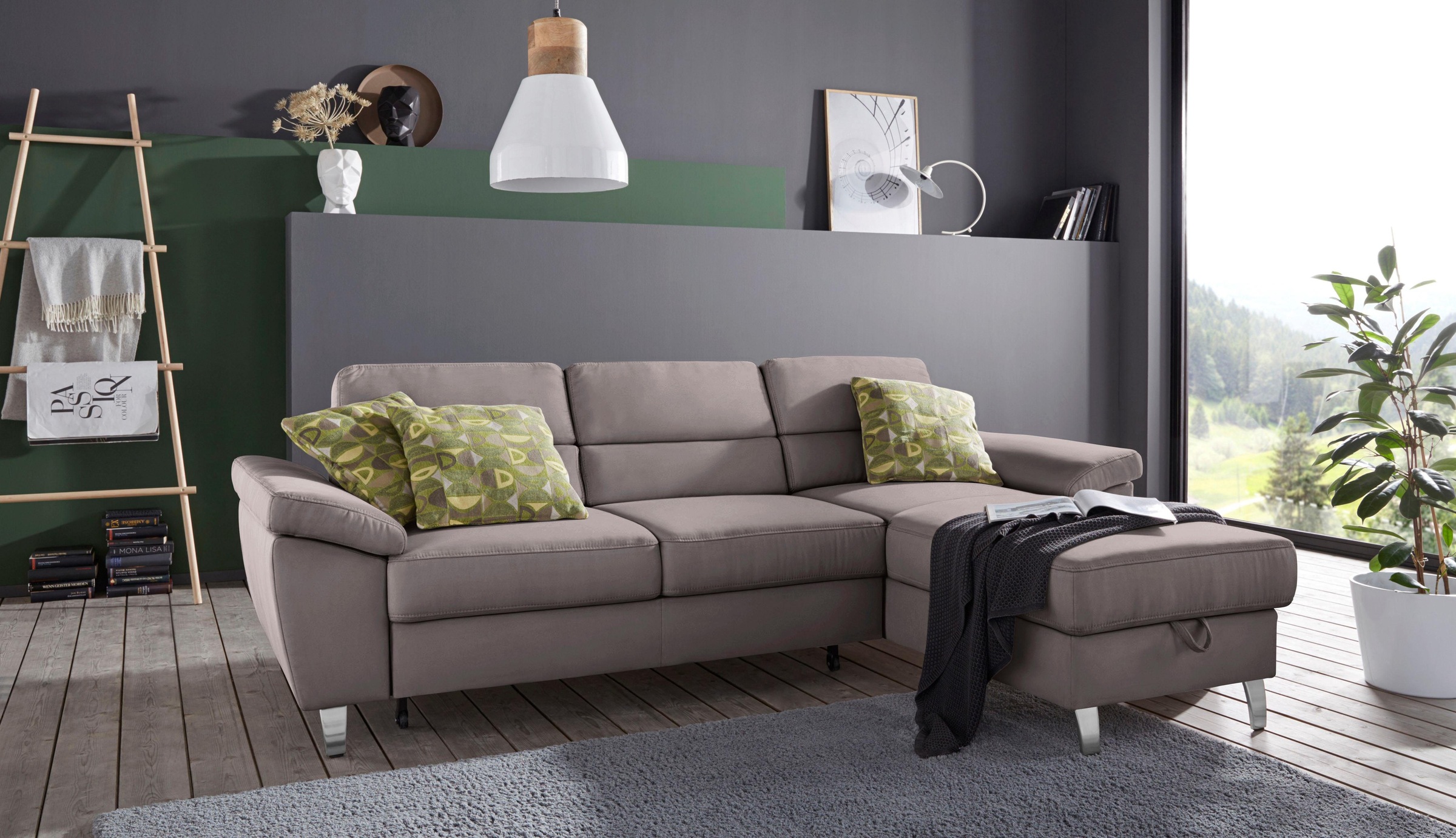 sit&more Ecksofa "Sorano L-Form", wahlweise mit Bettfunktion und Bettkasten günstig online kaufen