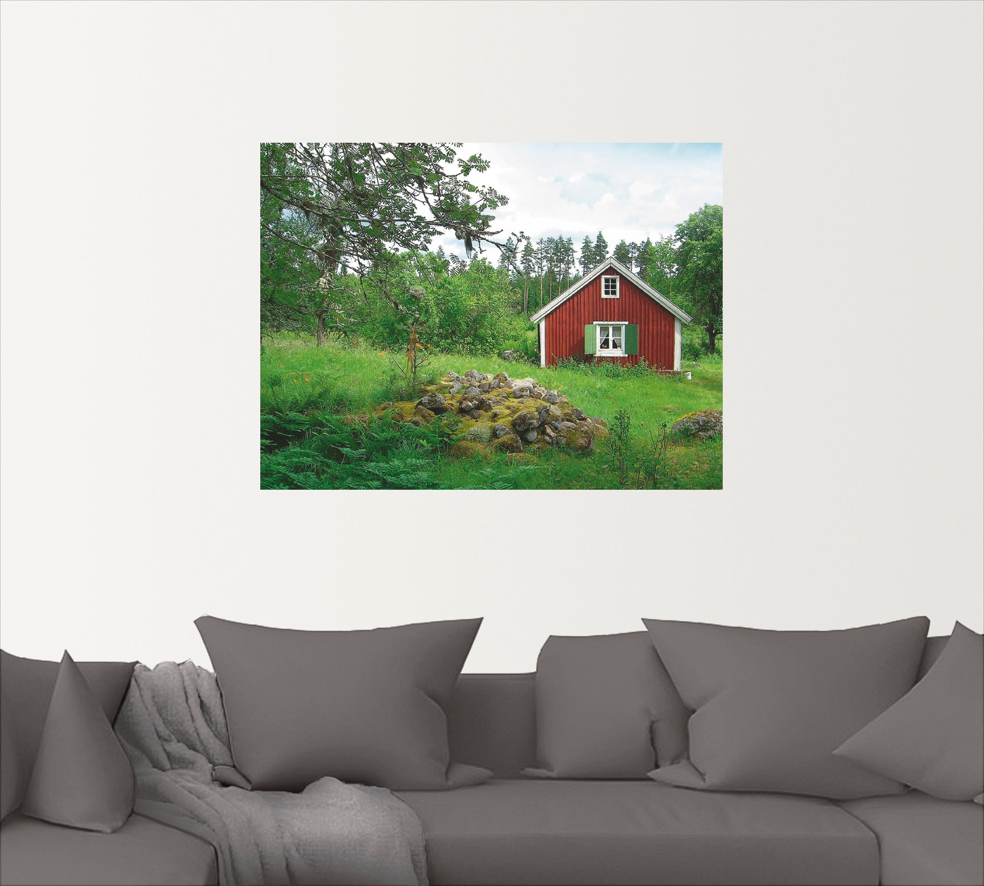 Artland Wandbild »Schweden Landschaftsfotografie«, Wiesen & Bäume, (1 St.), als Leinwandbild, Wandaufkleber oder Poster in versch. Größen