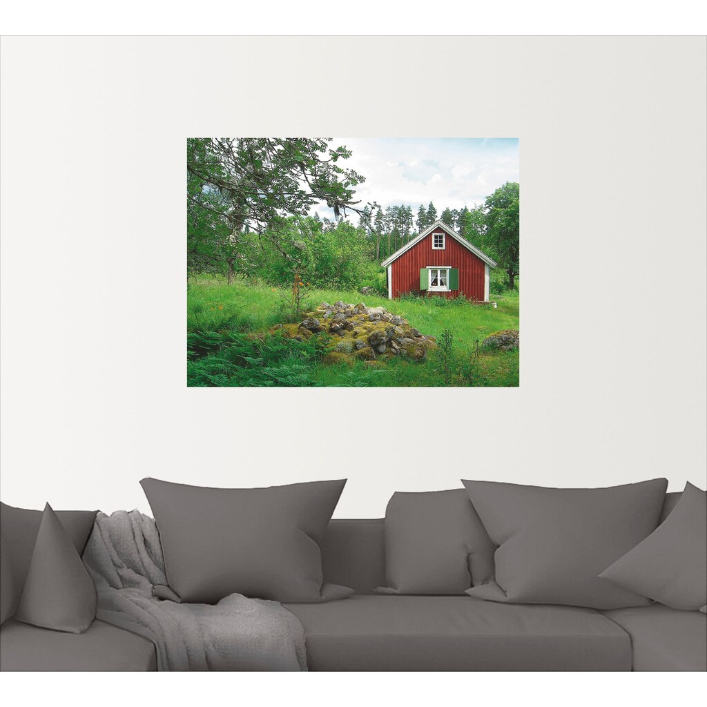 Artland Wandbild »Schweden Landschaftsfotografie«, Wiesen & Bäume, (1 St.), als Leinwandbild, Wandaufkleber oder Poster in versch. Größen