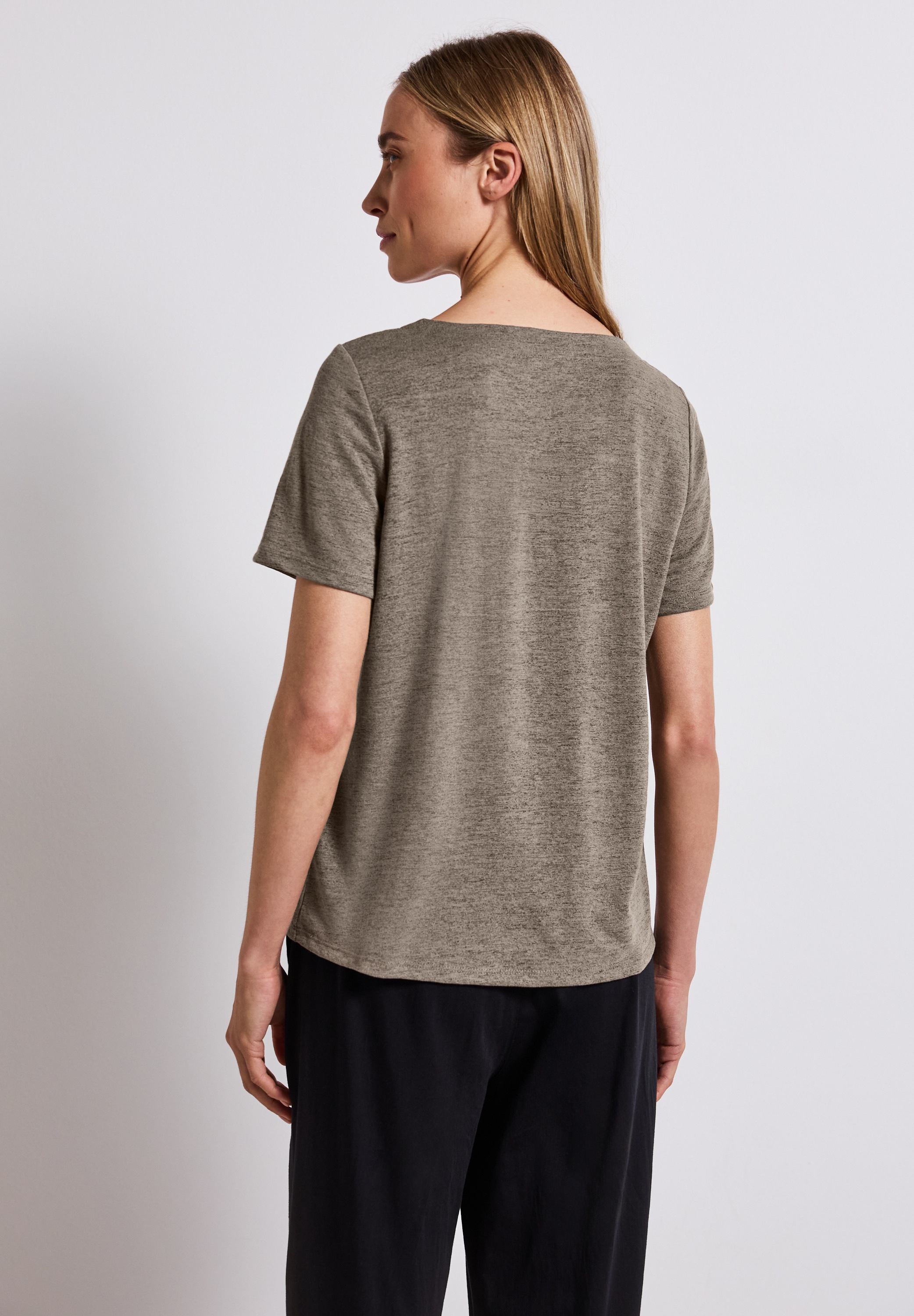 STREET ONE T-Shirt, aus elastischem Materialmix günstig online kaufen