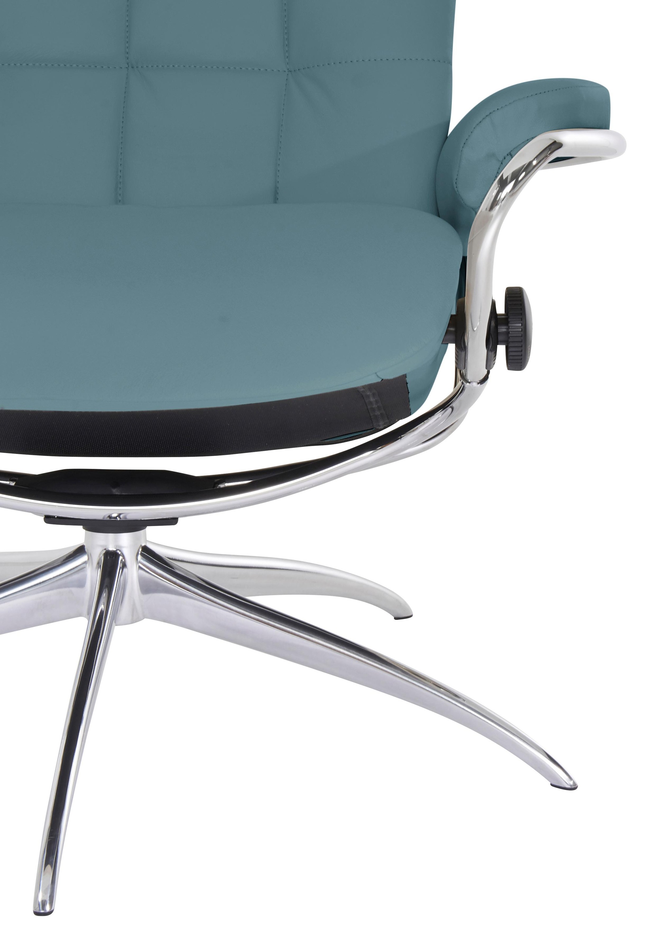 Stressless® Relaxsessel »London«, (Set, Relaxsessel mit Hocker), mit Hocker, High Back, mit Star Base, Gestell Chrom