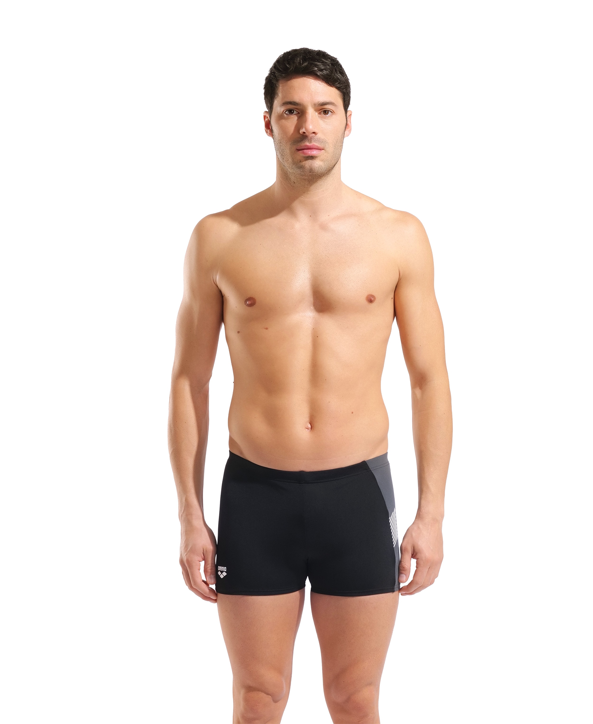 Arena Badeshorts "M ARENA PRINTED SPLICE SWIM SHORT" für Wettkampfschwimmer und regelmäßige Schwimmer, schnelltrocknend