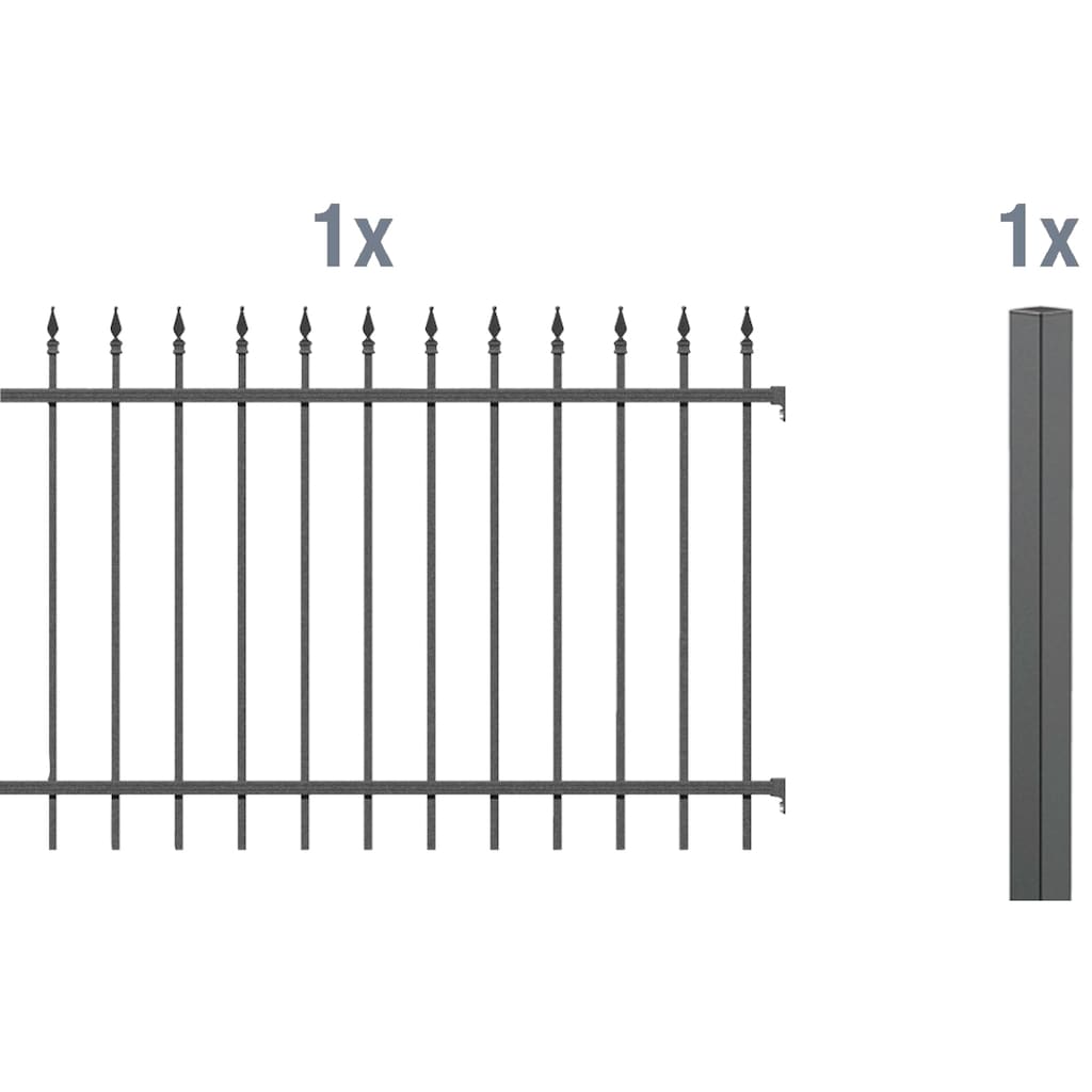 Alberts Metallzaun »Anbauset Chaussee«