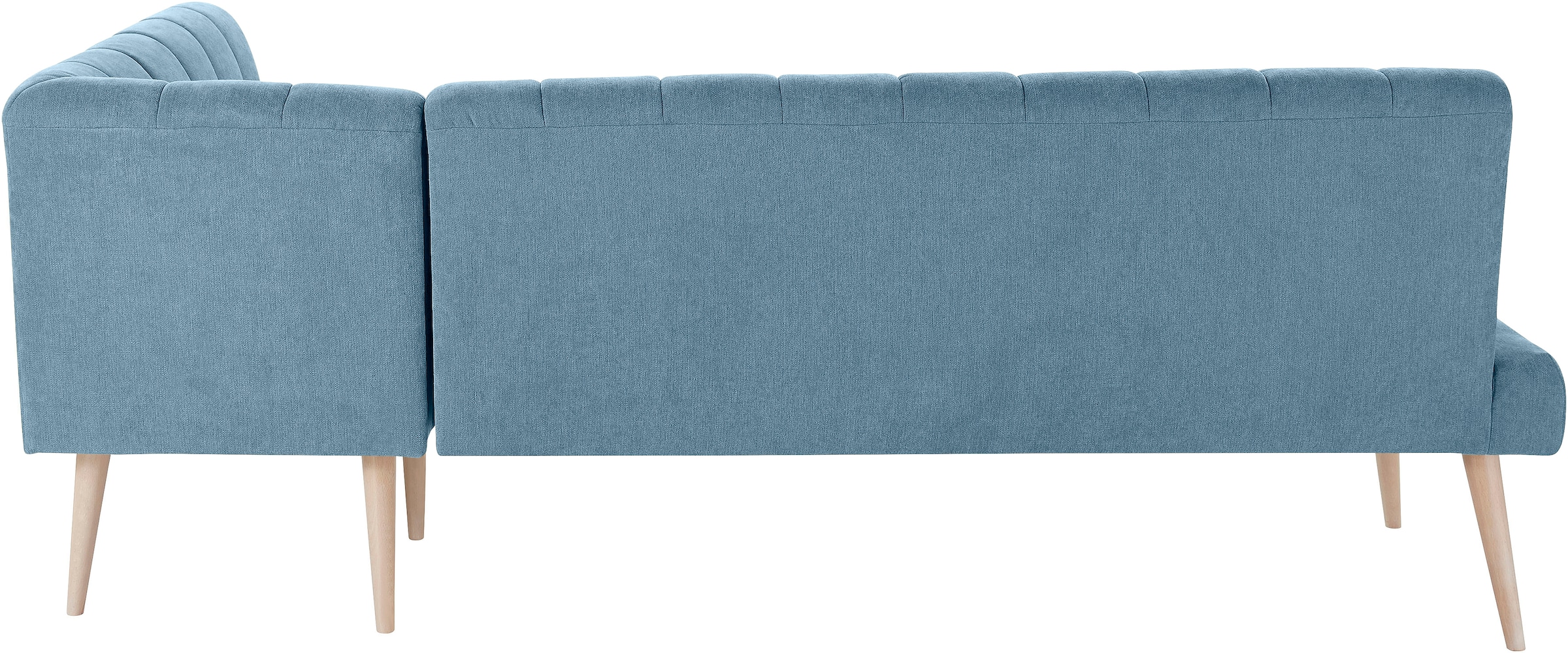 exxpo - sofa fashion Eckbank »Costa, moderne Rückensteppung, bequem und elegant, hoher Holzfuß«, hochwertig verarbeitet, Frei im Raum stellbar