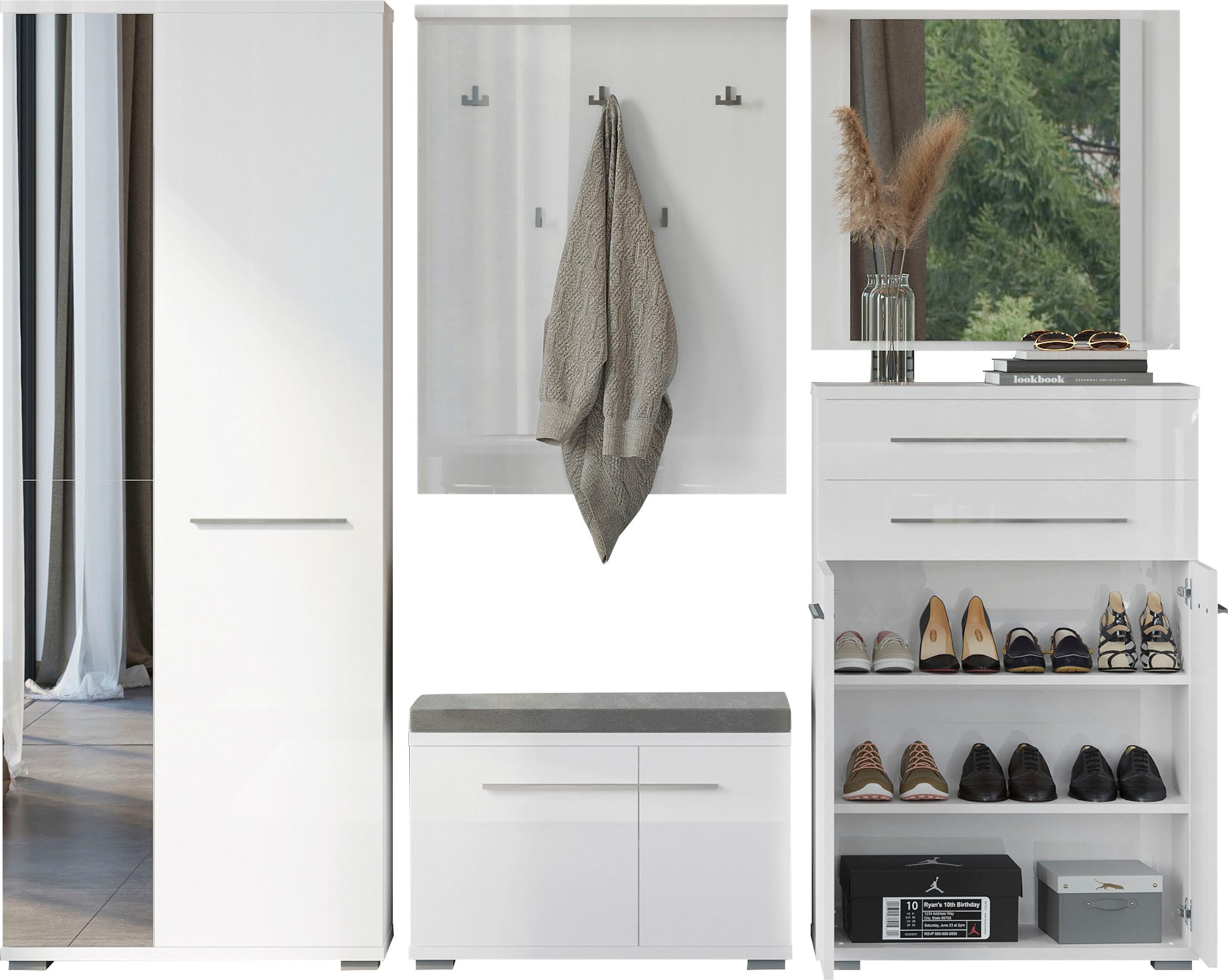 PLACES OF STYLE Garderoben-Set "Piano" Set, 5 Stk. tlg. günstig online kaufen