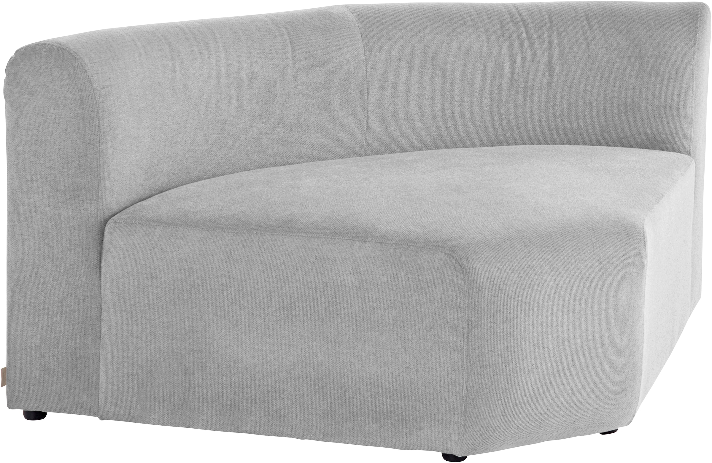 LeGer Home by Lena Gercke Sofa-Eckelement »LYZA mit gerundeter Rückenlehne, Maße B/T/H: 122/104/74 cm«, als Modul oder separat verwendbar, für individuelle Zusammenstellung
