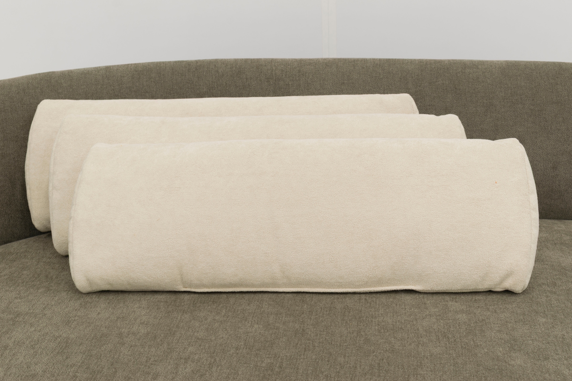 OTTO home Dekokissen »Ballerup« Dekokissen mit Füllung, Nierenkissen 3er Set 59x23cm