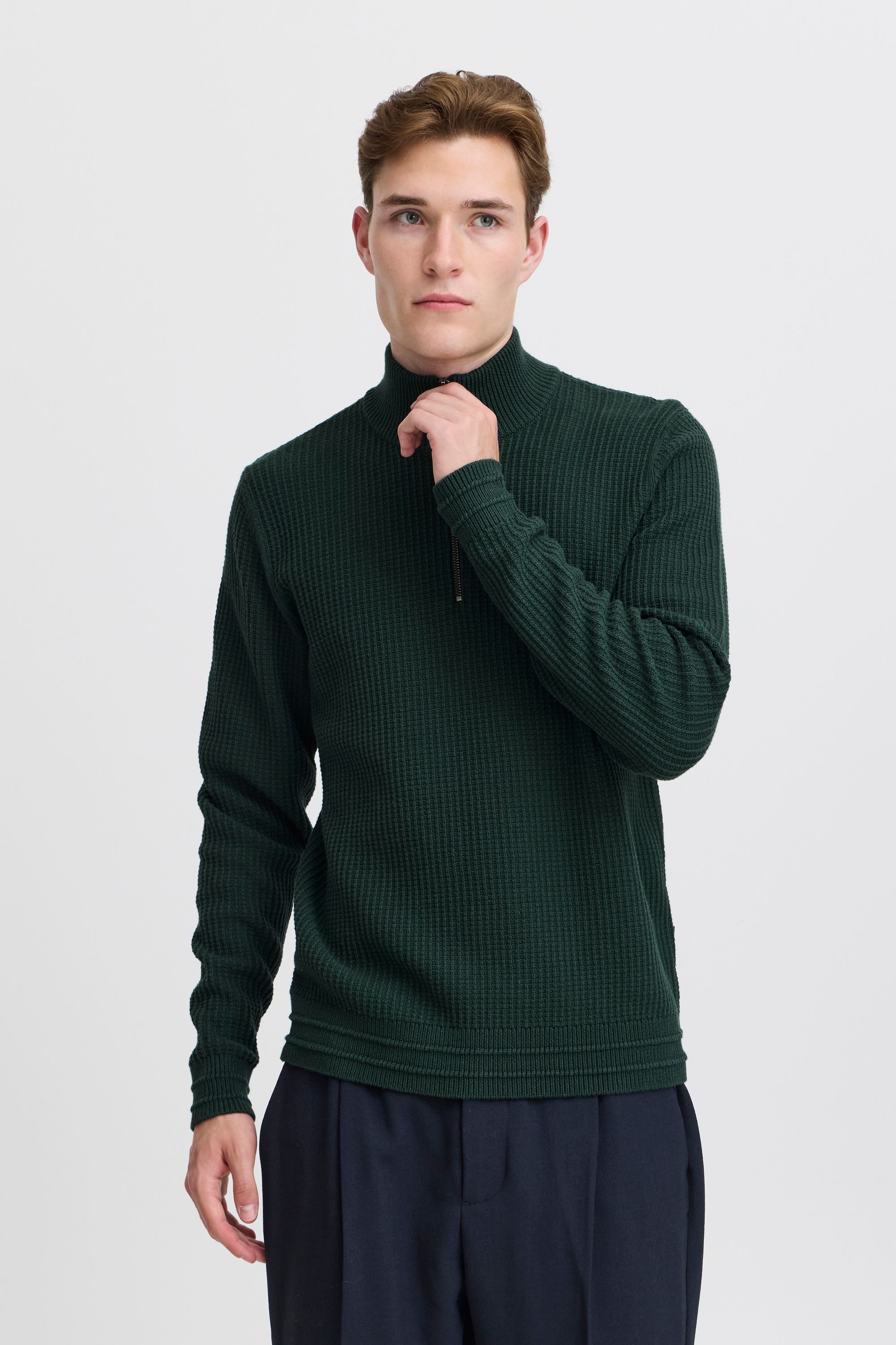 Casual Friday Troyer »Troyer CFKARL halfzip structured knit«