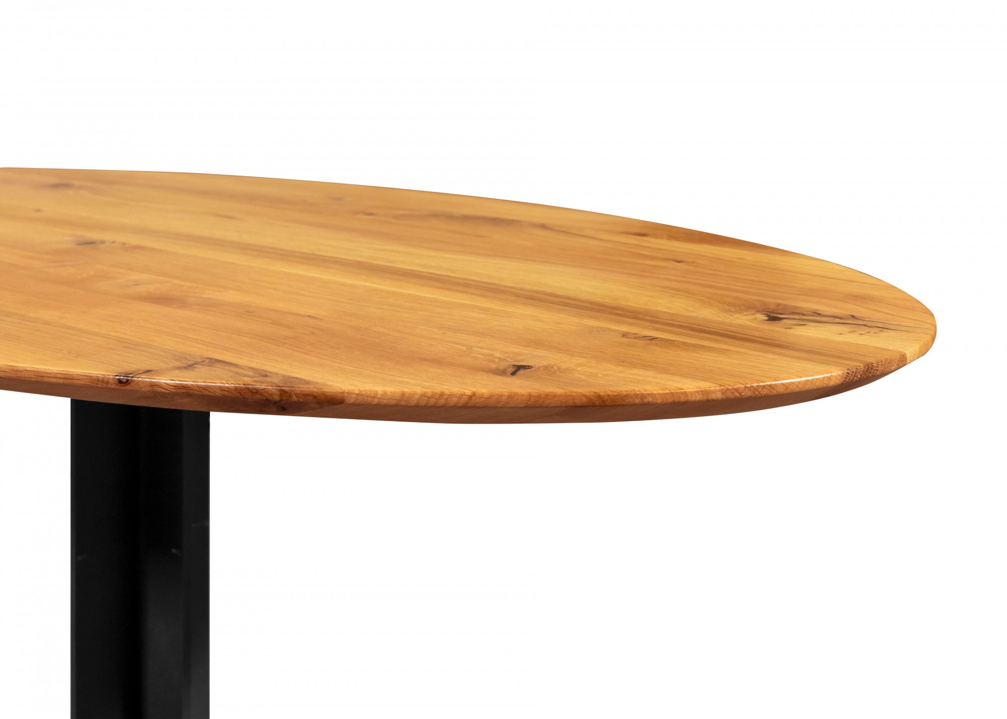 Home affaire Couchtisch »Eclipse CT«, Eiche Massivholzplatte, Pulverbeschichtetes Metallgestell