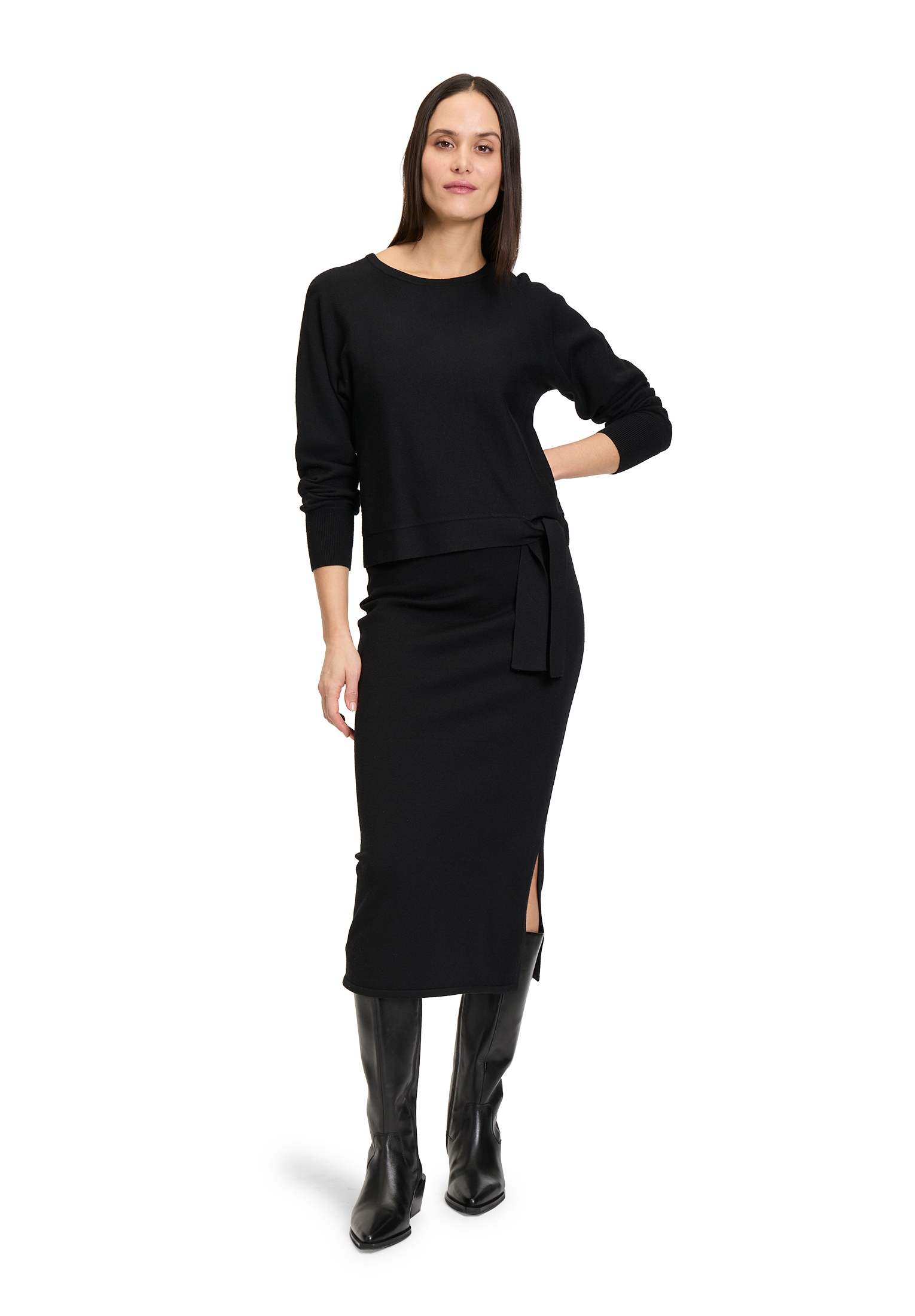 Betty Barclay Strickpullover »Betty Barclay Damen Feinstrickpullover langarm«, (1 tlg.), Bindeband
