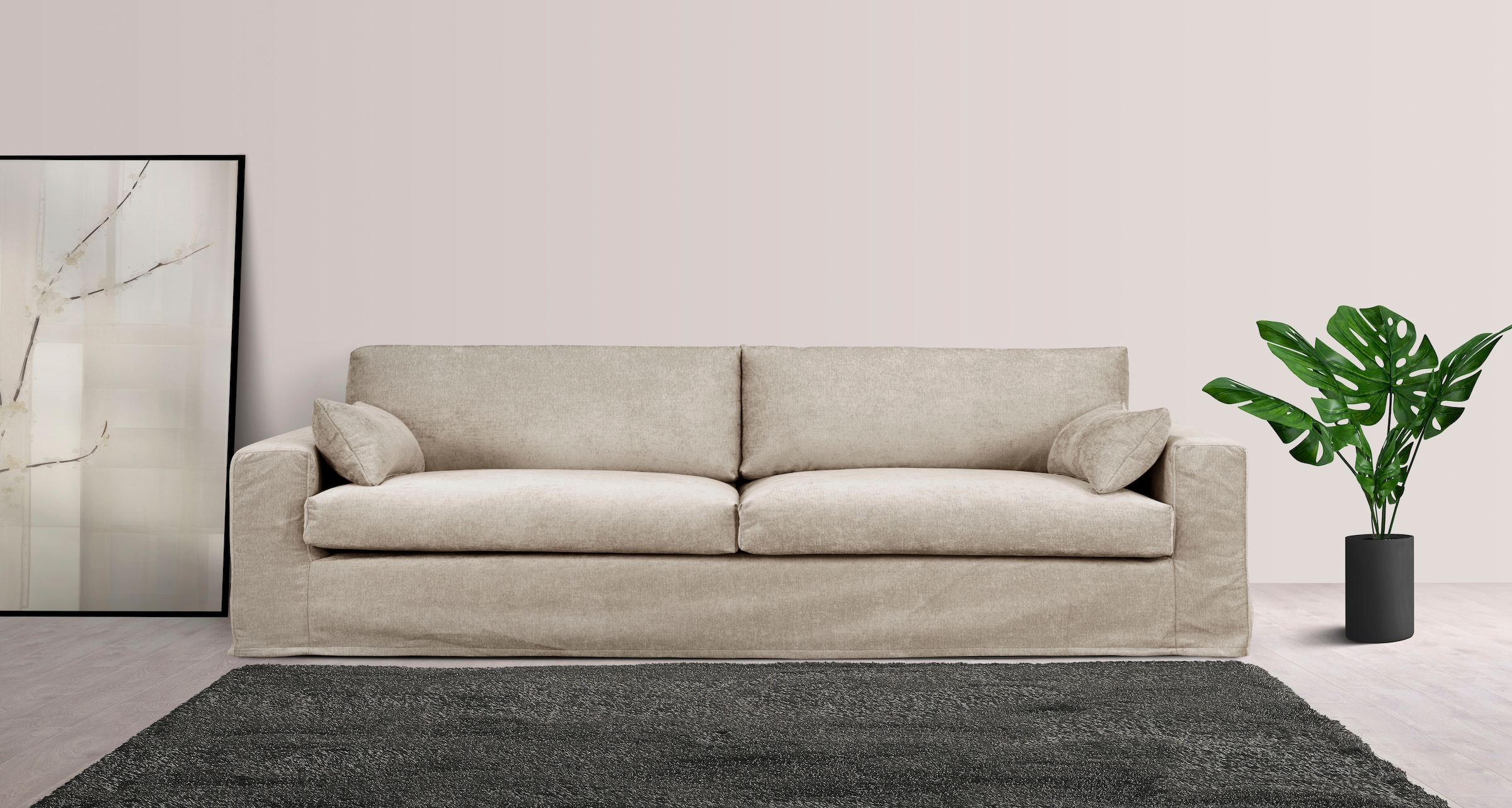 LeGer Home by Lena Gercke Big-Sofa "Sölve", mit optischer Husse, weicher Sitzkomfort