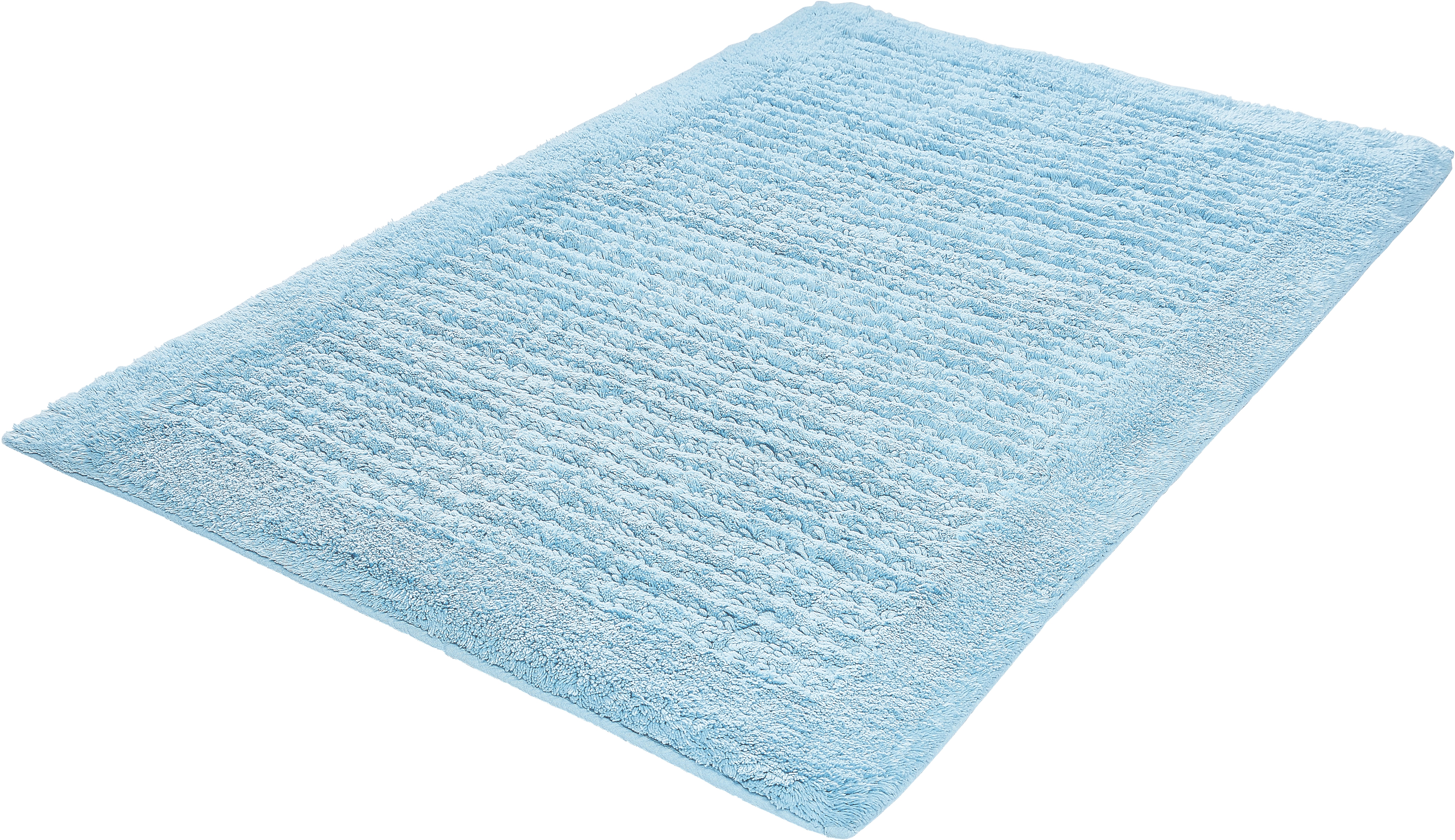 Kleine Wolke Badematte "Net, Badvorleger, Badezimmer Teppich" Höhe 17 mm rutschhemmend beschichtet fußbodenheizungsgeeignet Badteppich, Uni Farben, rutschhhemmend