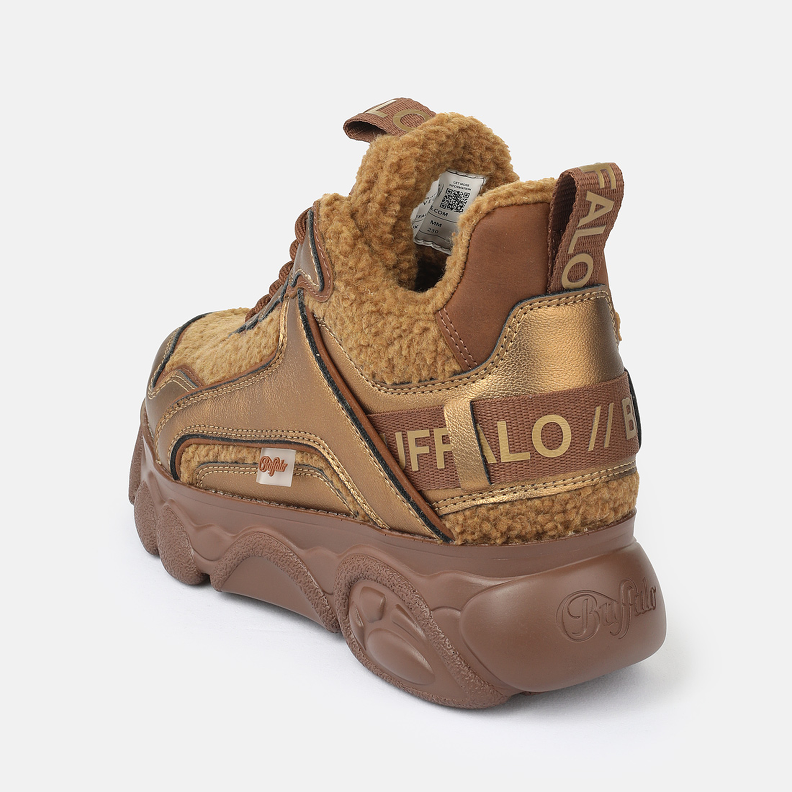 Buffalo Plateausneaker »CLD CHAI WARM«  Schnürschuh, Halbschuh, Freizeitsneaker mit Fellimitat-Besatz