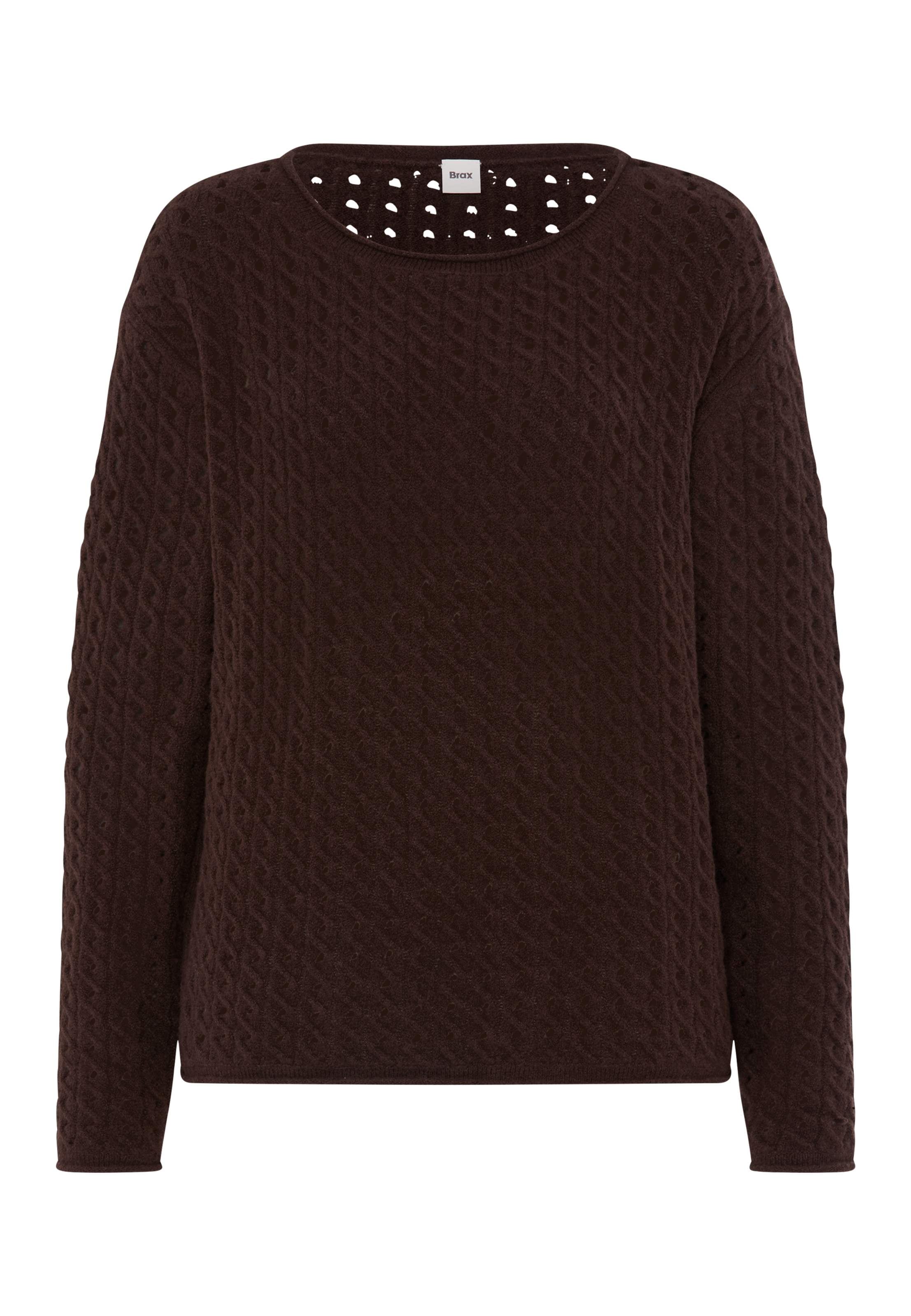 Brax Strickpullover »Style LESLEY« Ajour: Strickpullover im Baumwollmix