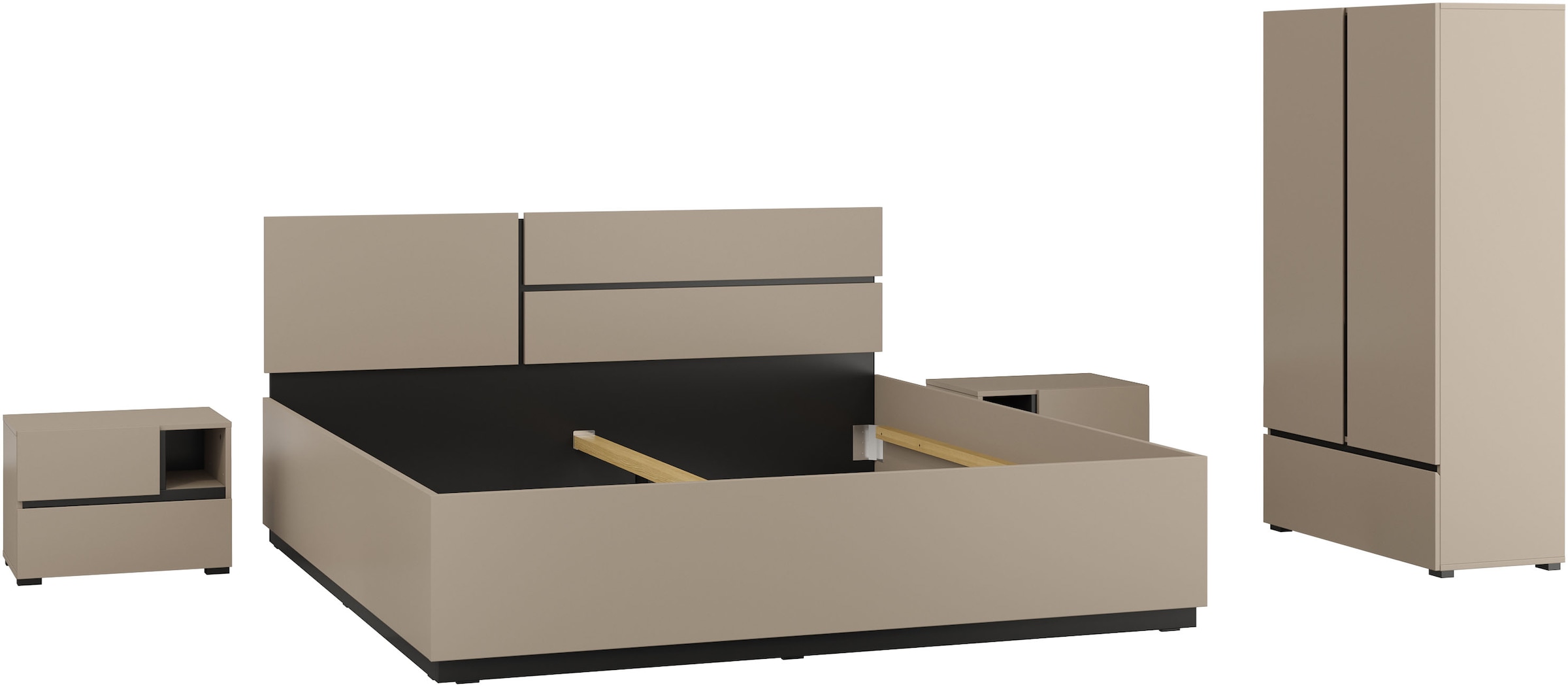 Home affaire Schlafzimmer-Set "Cross, moderne, grifflose Optik, FSC-zertifi günstig online kaufen