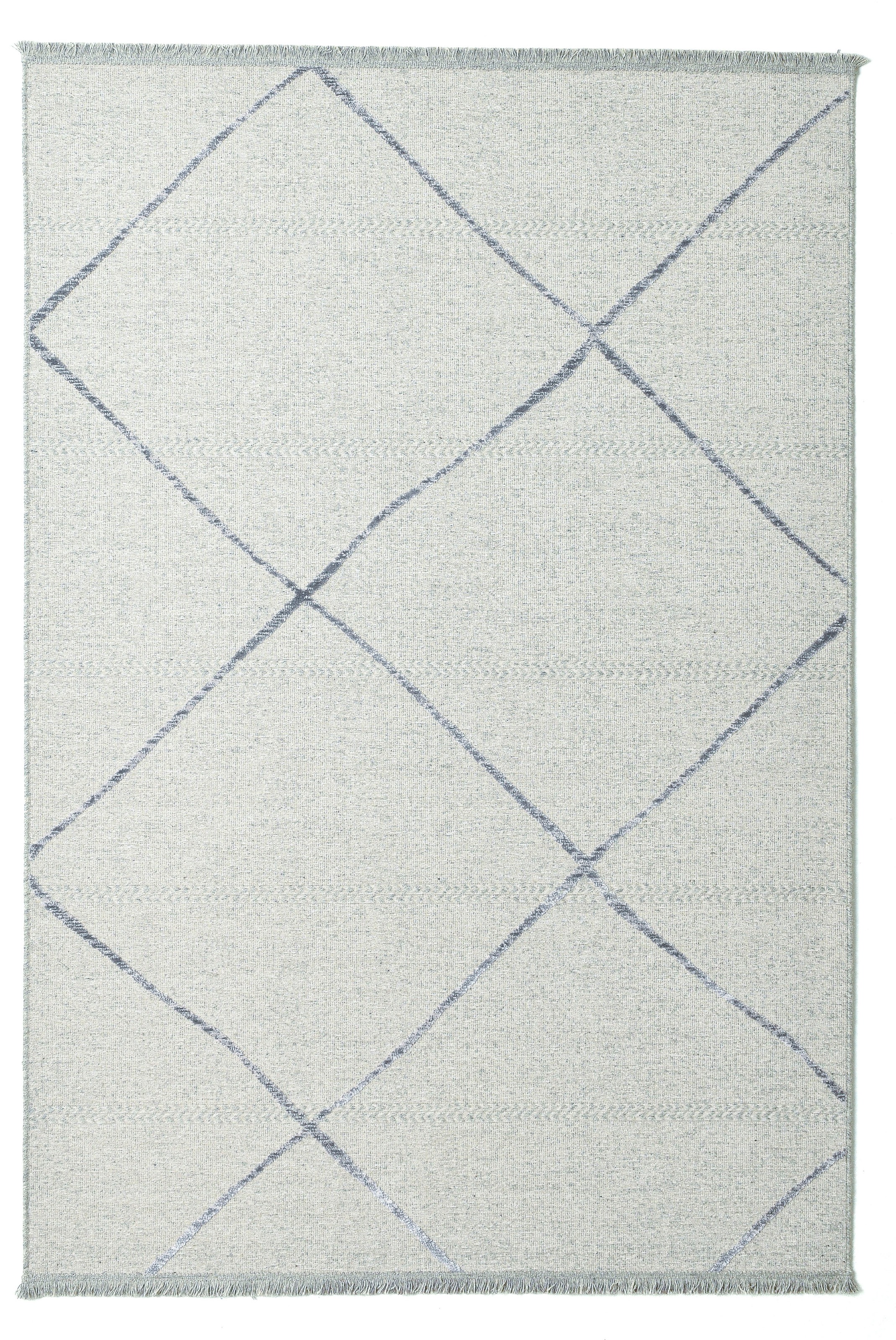 Sansibar Teppich »Braderup«, rechteckig, Flachgewebe, Design, modernes Fransen Rechnung Rauten, | Scandi mit auf BAUR Motiv