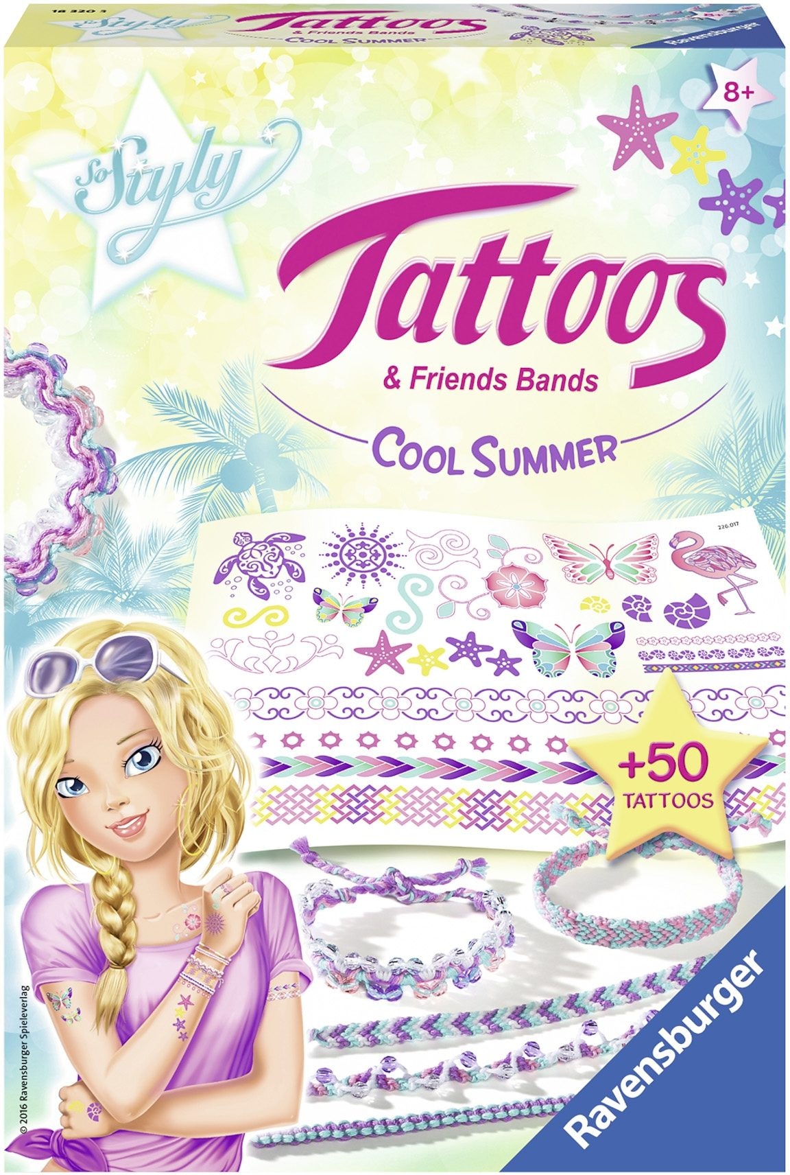 Ravensburger Kreativset »So Styly, Tattoos & Friends Bands Cool Summer«, (Set), für tolle Armbänder; Made in Europe; FSC® - schützt Wald - weltweit