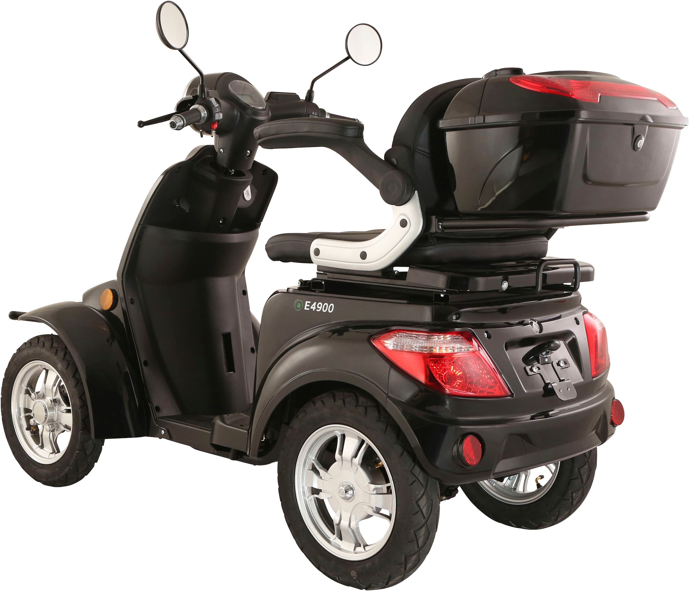 Luxxon Elektromobil »LuXXon Seniorenmobil E4900« 20 km/h Elektromobil mit Topcase, ohne Helmpflicht,  1.000 W, Seniorenmobil mit 4 Räder, Elektroroller für Senioren