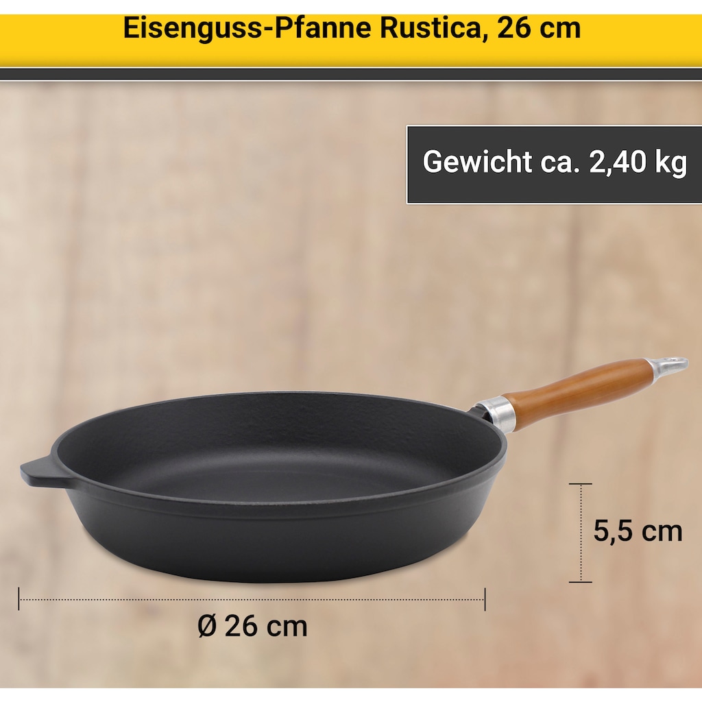 Krüger Bratpfanne »Einsenguss Pfanne RUSTICA«, Gusseisen, (1 tlg.)