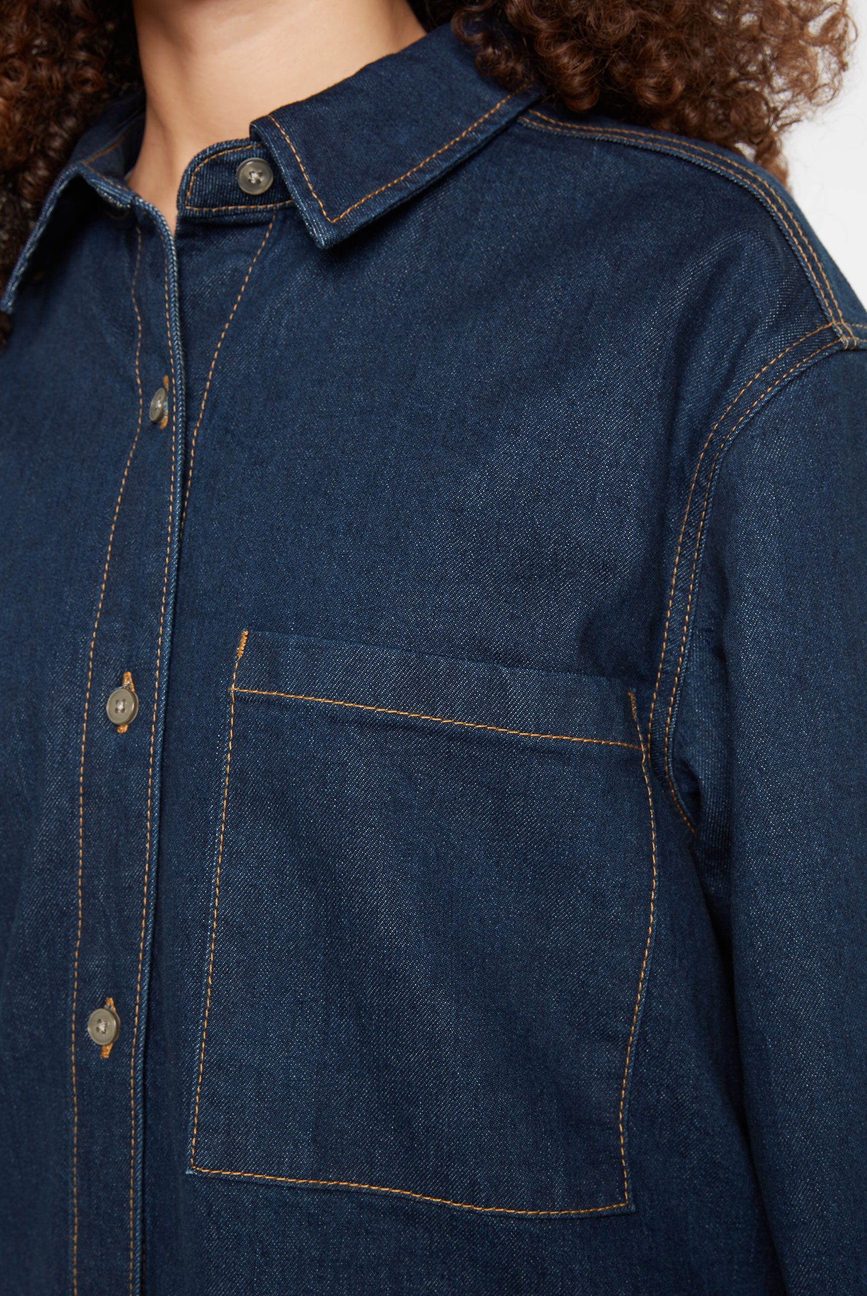 SENSES.THE LABEL Jeansbluse, mit Brusttasche