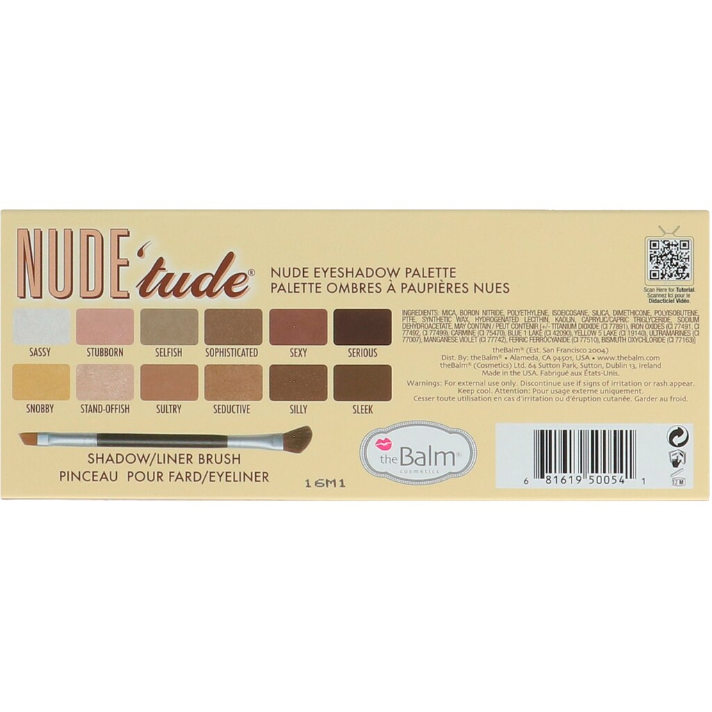 theBalm Lidschatten-Palette »Nude Tude Eyeshadow Palette«