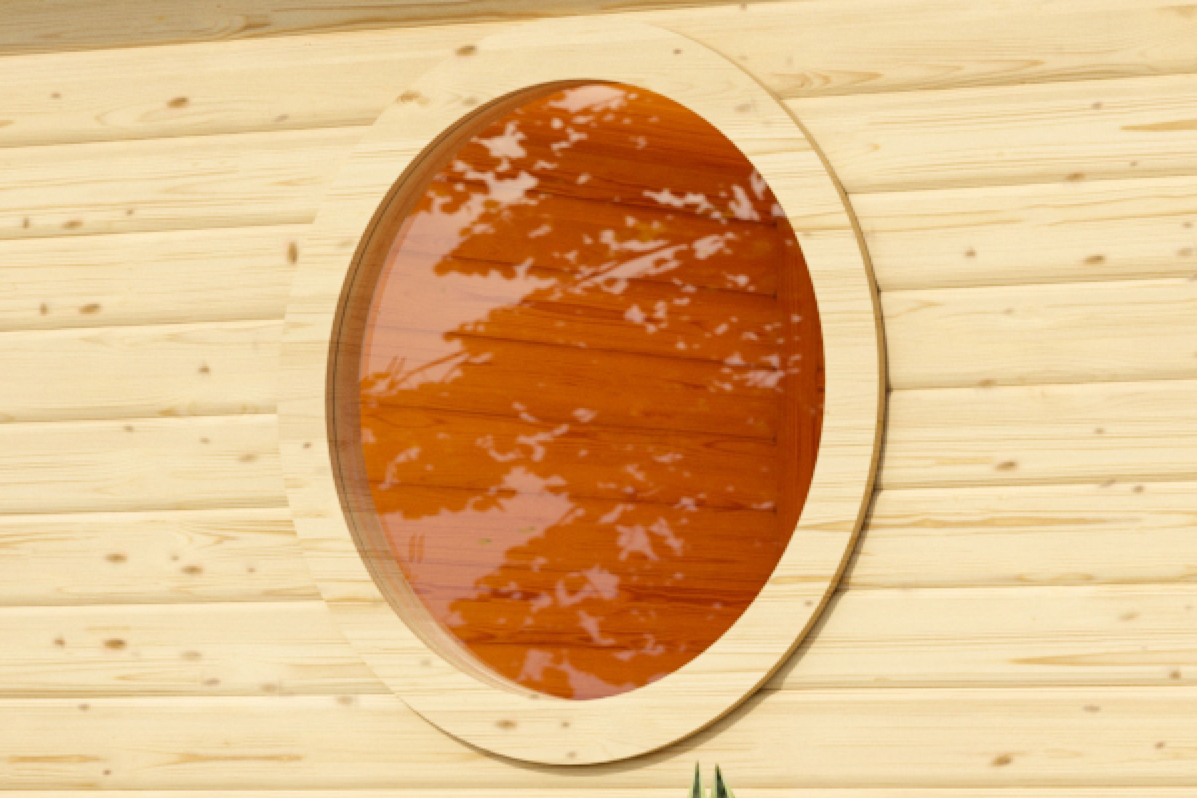 Karibu Saunafenster "rund, Klarglas" für natürliches Licht im Saunainnenrau günstig online kaufen