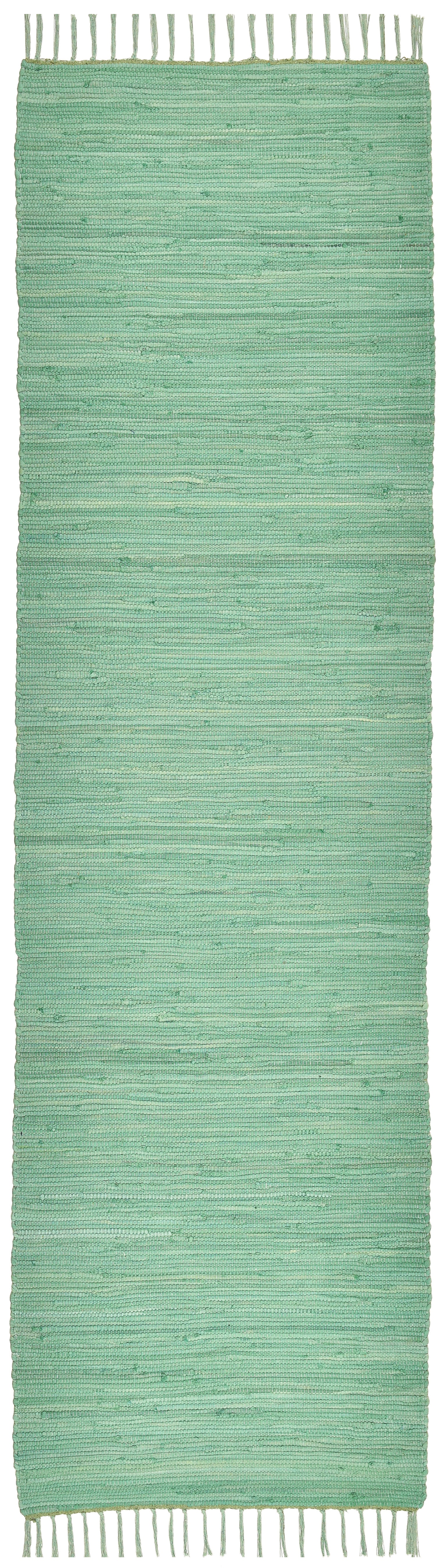 THEKO Teppich "Happy Cotton Fleckerl, handgewebt" rechteckig 5 mm Höhe Flachgewebe, reine Baumwolle, meliert, mit Fransen, auch als Läufer