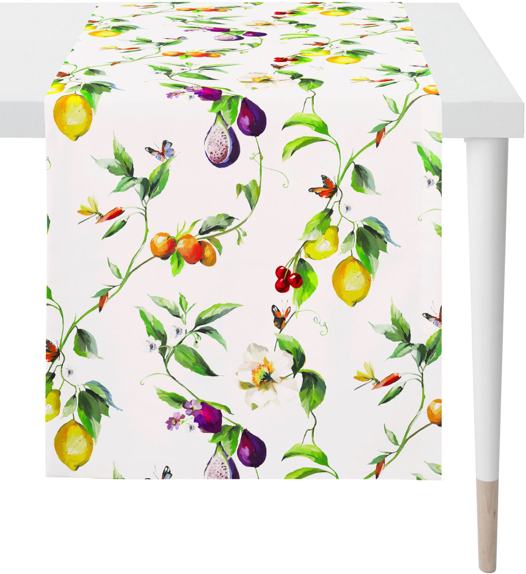APELT Tischläufer "6851 SUMMERTIME, Sommerdeko, Sommer" mit Blüten und Früc günstig online kaufen