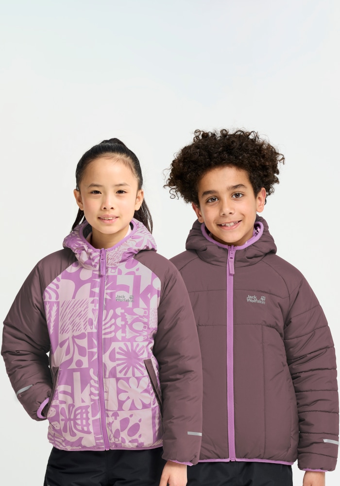 Jack Wolfskin Outdoorjacke "ZENON TWIST HOODED JKT K" mit Kapuze für Kinder, mit 3-in-1-System, warm gefüttert, wasserabweisend