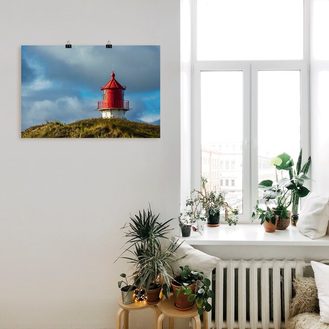 Artland Wandbild »Leuchtturm in Norddorf Insel Amrum«, Gebäude, (1 St.),  als Alubild, Leinwandbild, Wandaufkleber oder Poster in versch. Größen  kaufen | BAUR