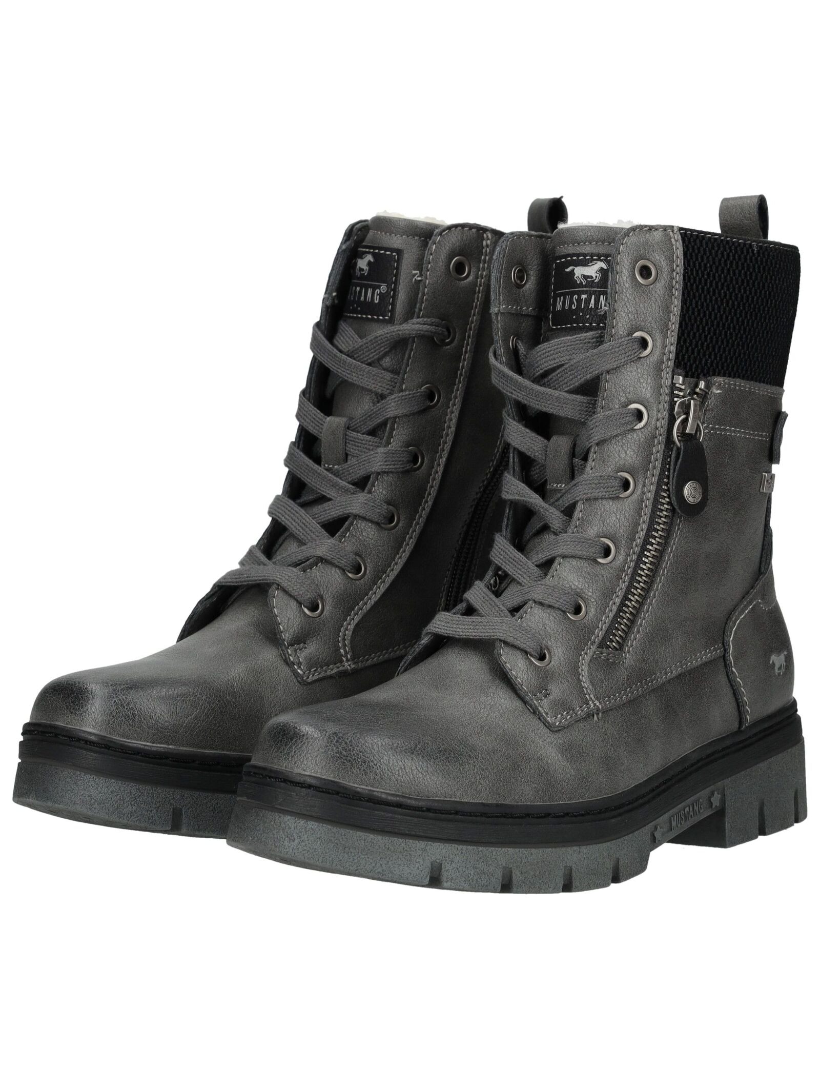 Mustang Shoes Schnürstiefelette »Mustang Shoes Stiefelette Lederimitat«