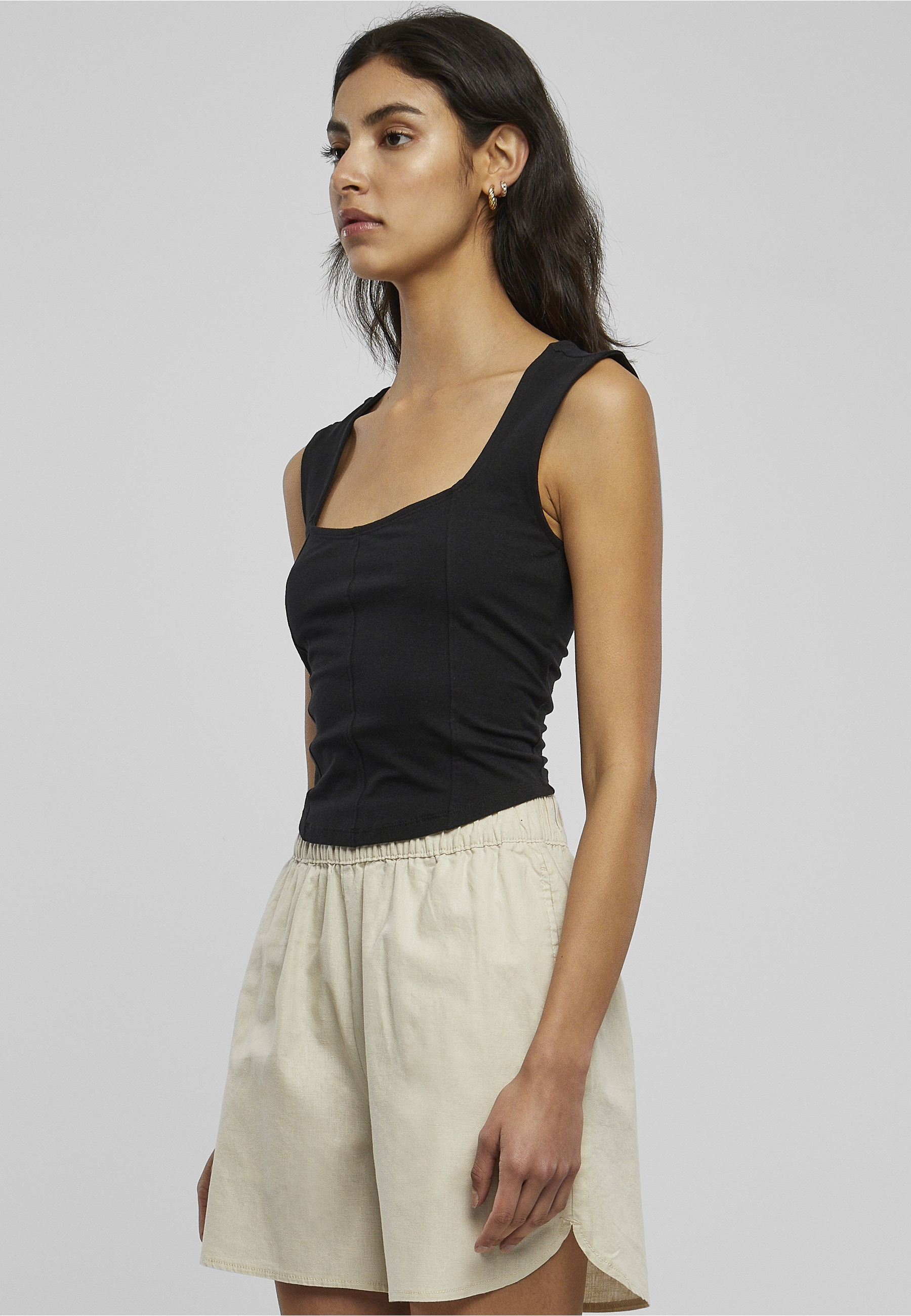 URBAN CLASSICS Muskelshirt »Urban Classics Damen Ladies Short Corsage Top« 1 Stk.