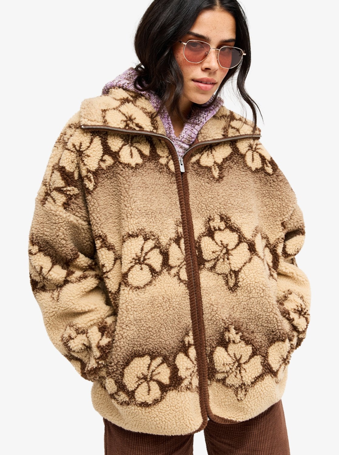 Roxy Fleecejacke »FEELS LIKE WINTER« für Sportmode und Wintermode, sportlicher Stil, aus Polyester