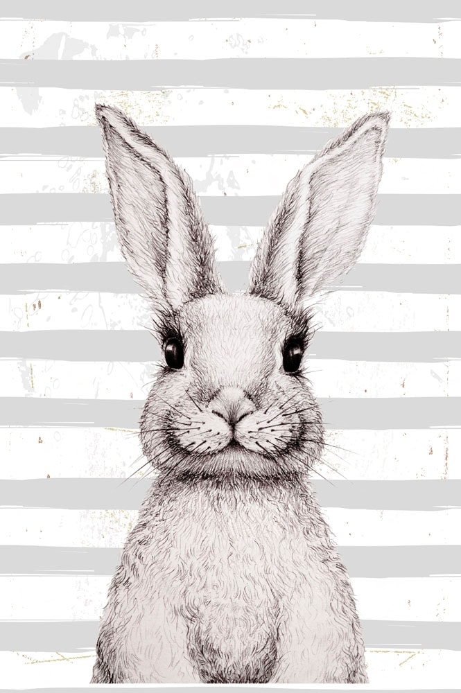 queence Metallbild "Bunny III" 1 Stk. tlg. Stahlschild, Blechschild, Hase, günstig online kaufen