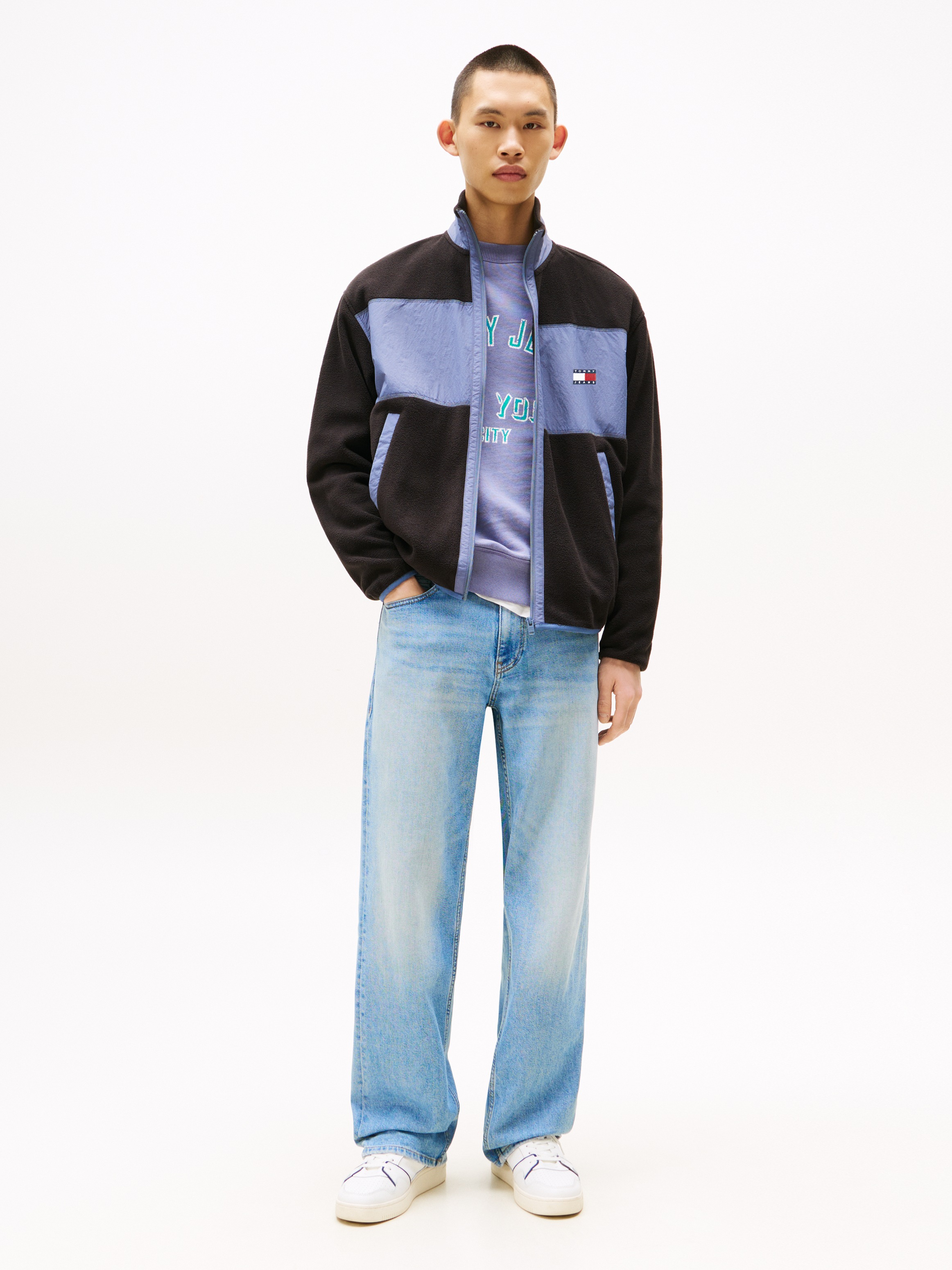 Tommy Jeans Sweater "TJM RLX FZ POLAR FLEECE EXT", Mit Rundhalsausschnitt günstig online kaufen
