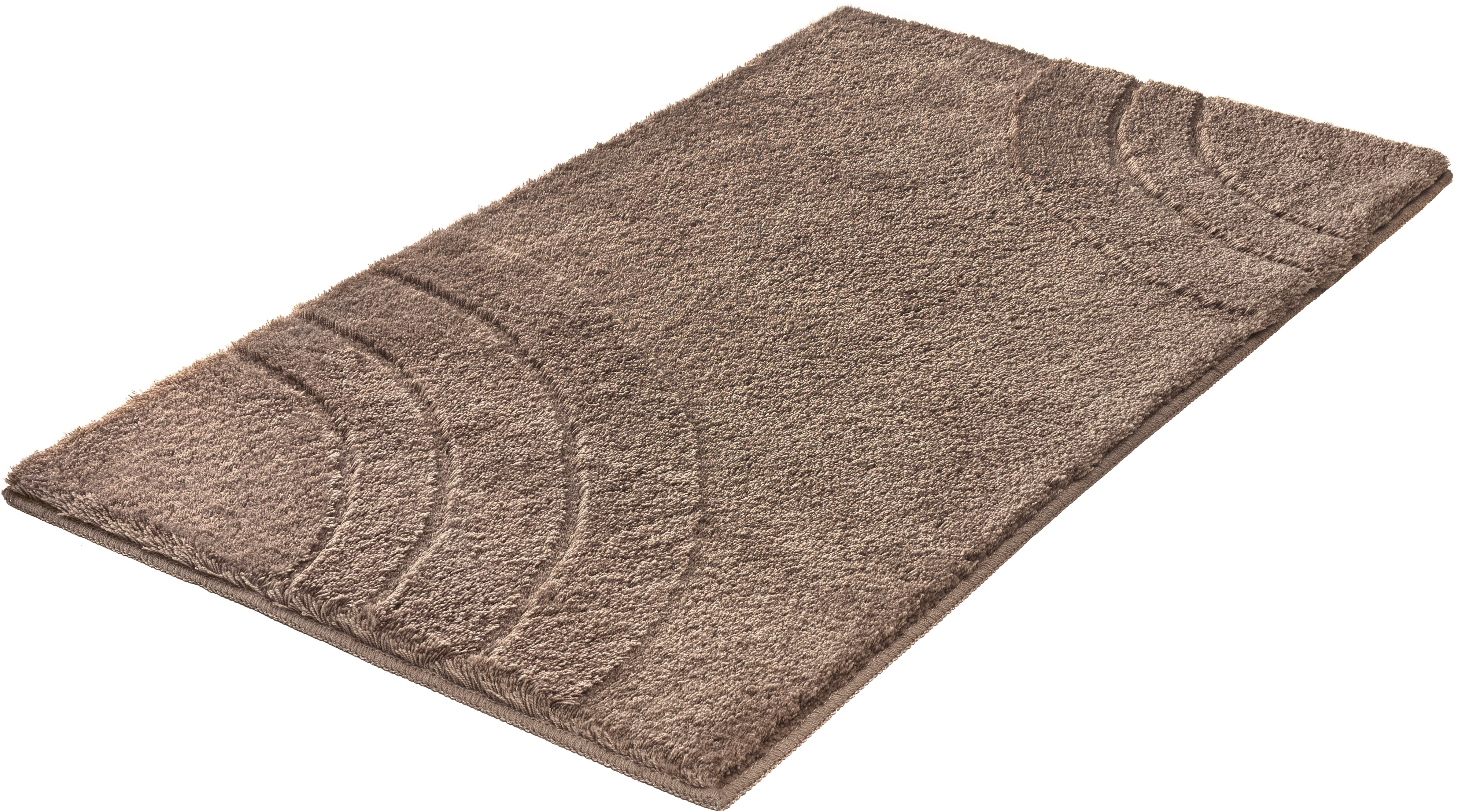 Kleine Wolke ""Saturn", Badvorleger, Badezimmer Teppich" Höhe 25 mm rutschhemmend beschichtet fußbodenheizungsgeeignet Badteppich, Uni Farben, modernes Design, Hoch-Tief Effekt