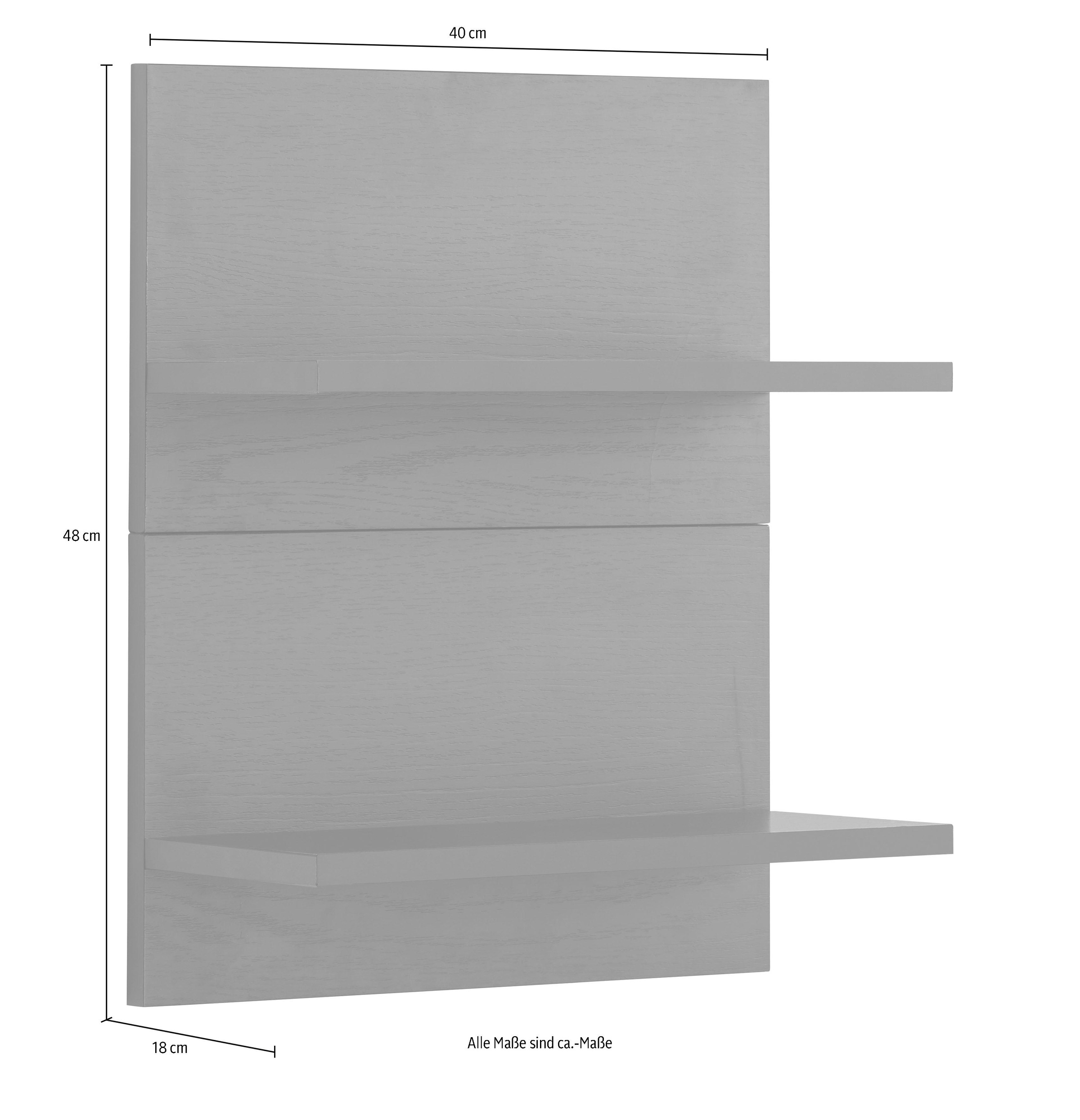 HELD MÖBEL Hängeregal »Tulsa«, 40 cm breit, 2 Ablagen