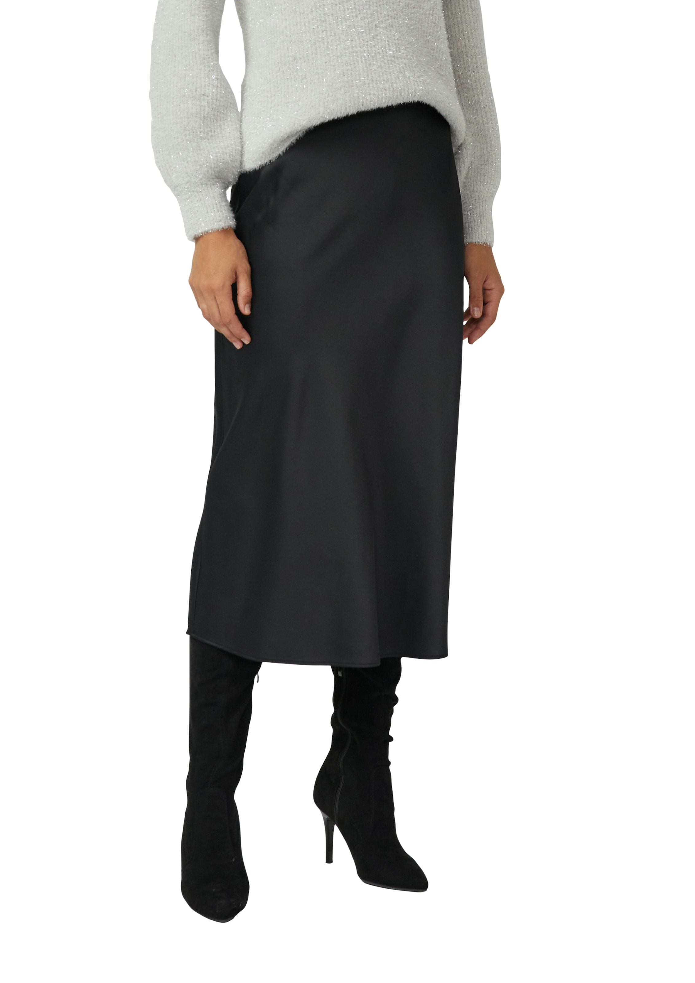s.Oliver BLACK LABEL Maxirock aus fließendem Stoff günstig online kaufen