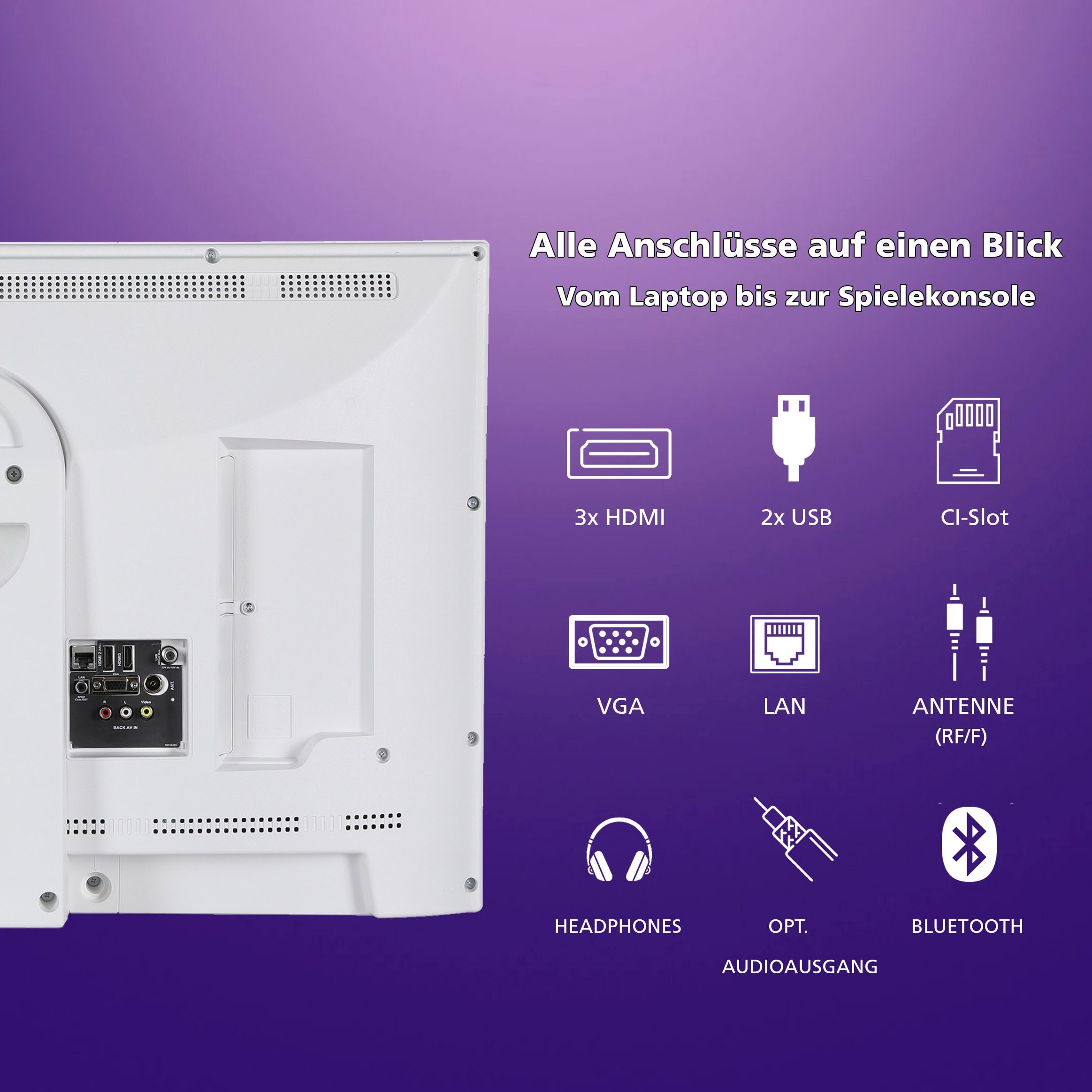 JVC LED-Fernseher »LT-32VHP256W«, Smart-TV