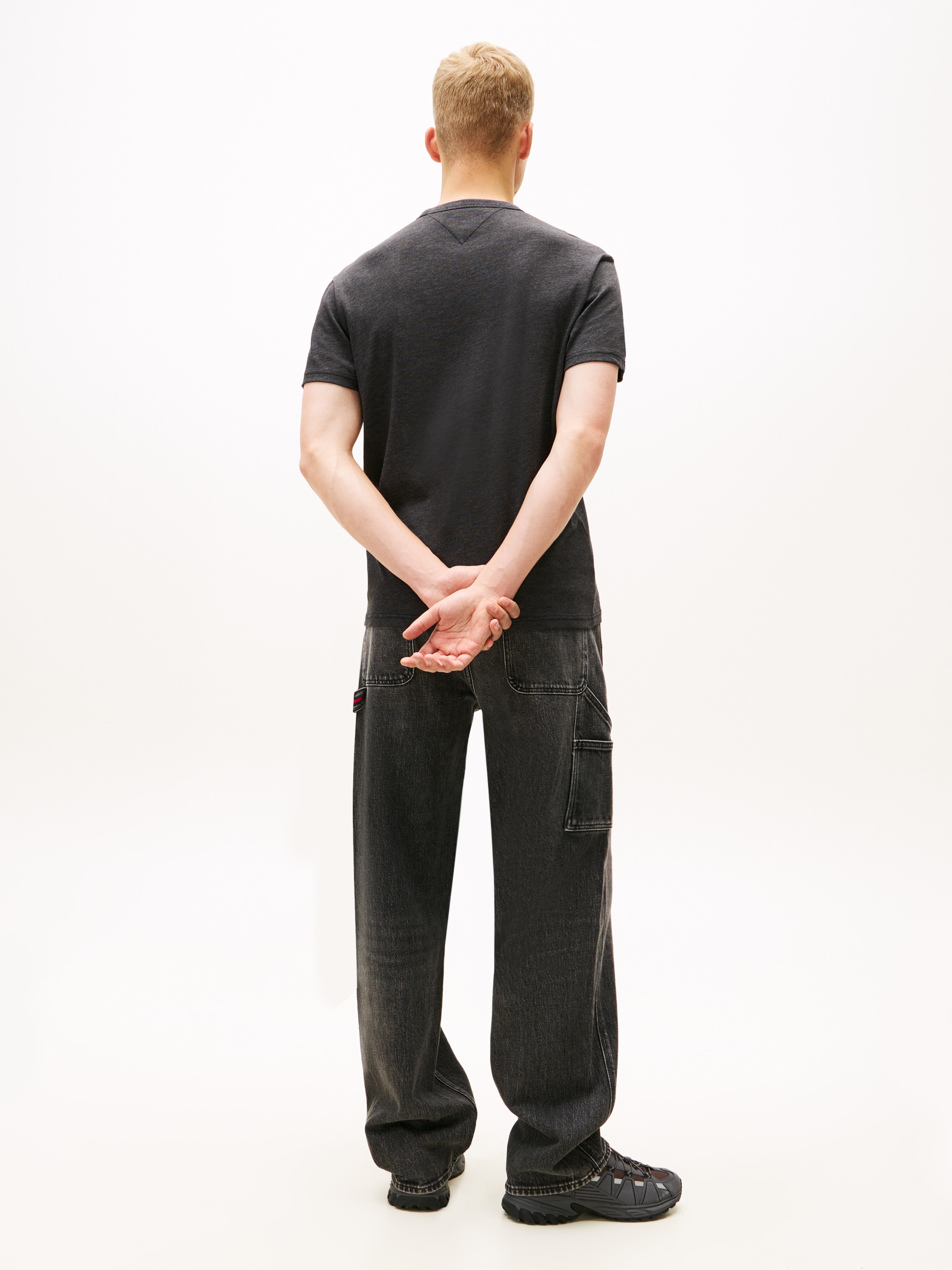 Tommy Jeans T-Shirt »TJM REG BADGE« Rundhals, Jersey, meliert, regular fit