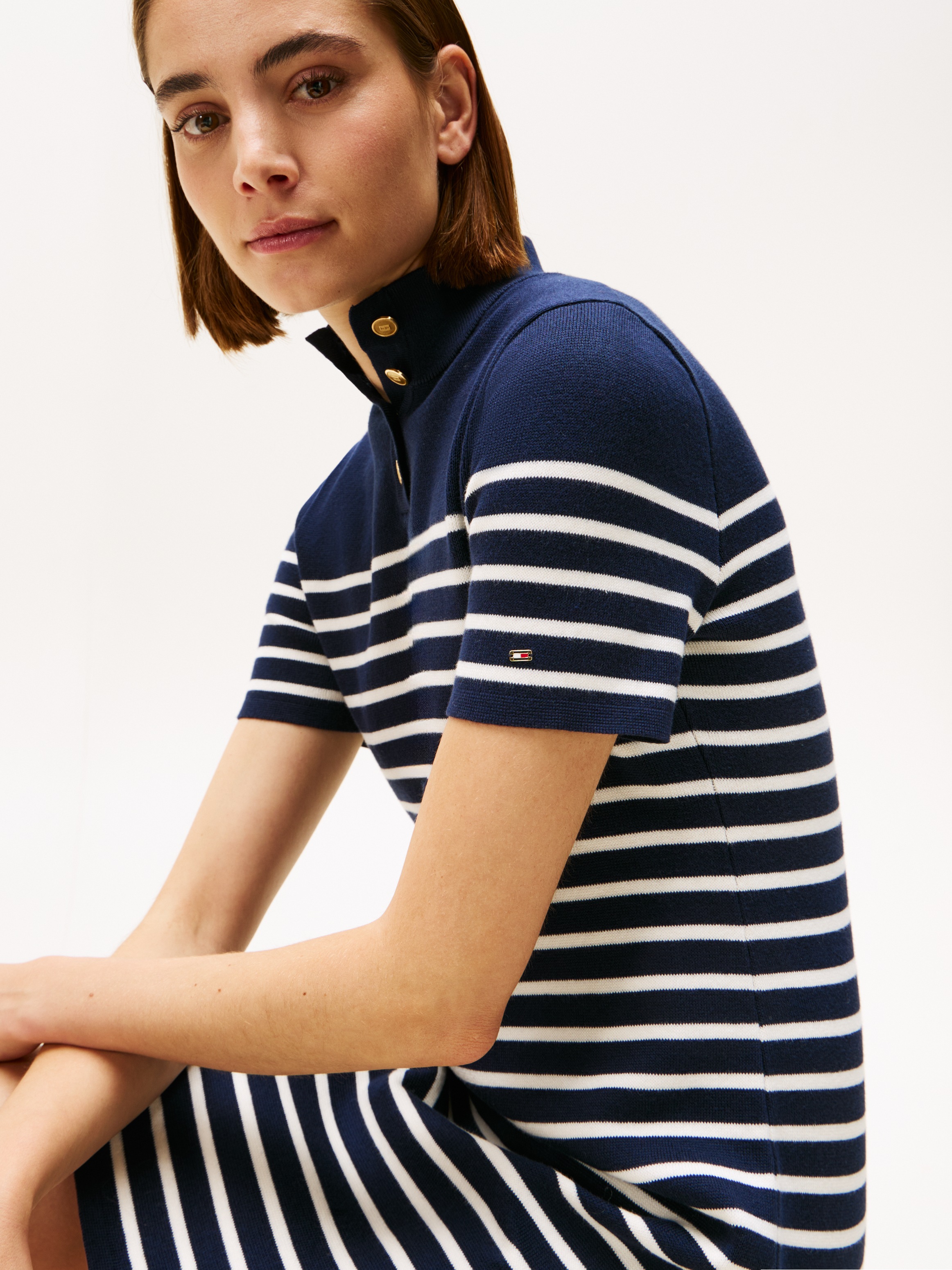 Thumbnail - Tommy Hilfiger Jerseykleid "CO JERSEY MID GG SHIFT S/S DRESS"